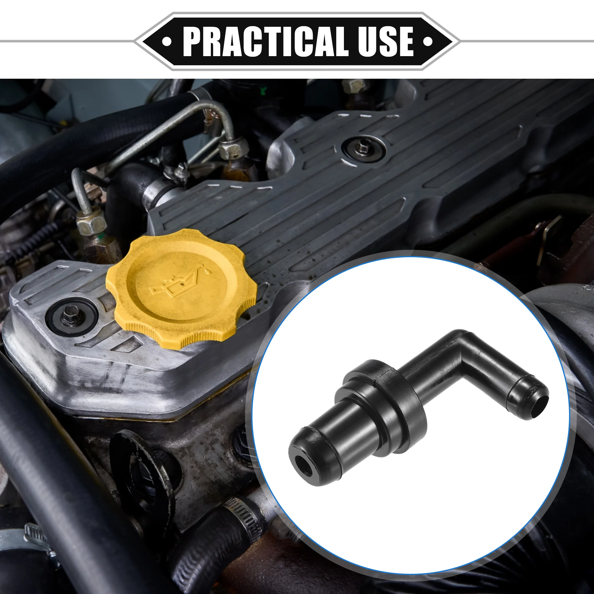 PCV Valve Compatible for Toyota Camry 1988-1991 for Acura TL 1996-1999, Durable Plastic Black Exhaust Positive Crankcase Ventilation Valve Fittings - Image 3
