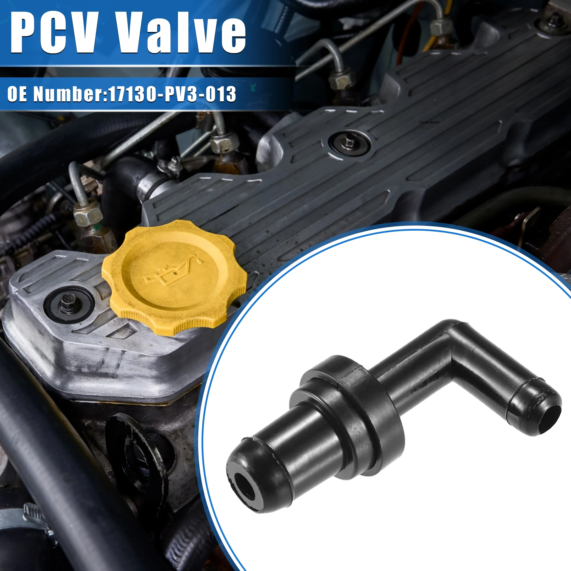 PCV Valve Compatible for Honda CR-V 1997-2001 for Acura TL 1995-1998, Durable Plastic Black Exhaust Positive Crankcase Ventilation Valve Fittings - Image 2