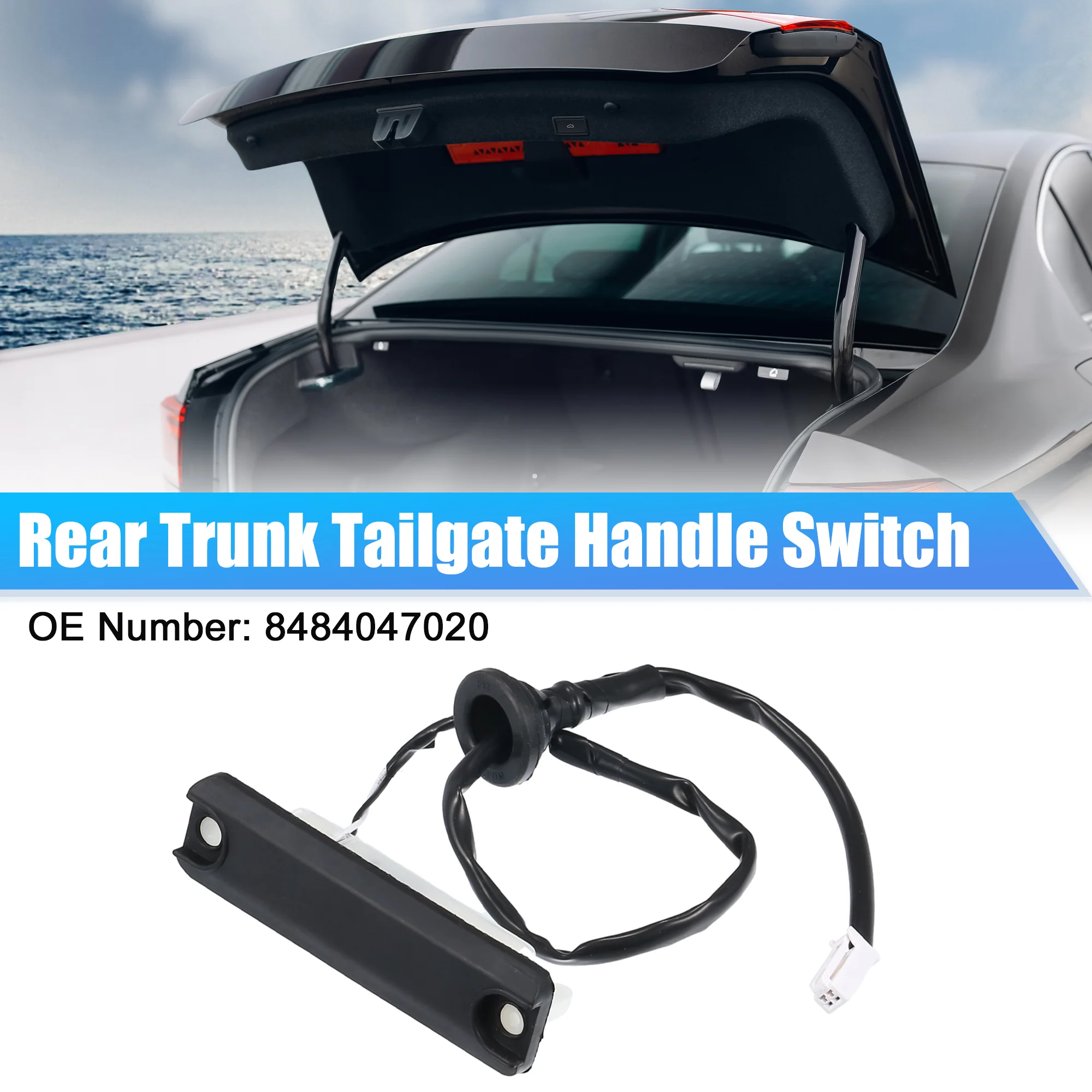 Rear Trunk Switch Button Trunk Lid Tailgate Release Switch Fit for Toyota Prius 2004-2009 No.8484047020 - Pack of 1 - Image 2