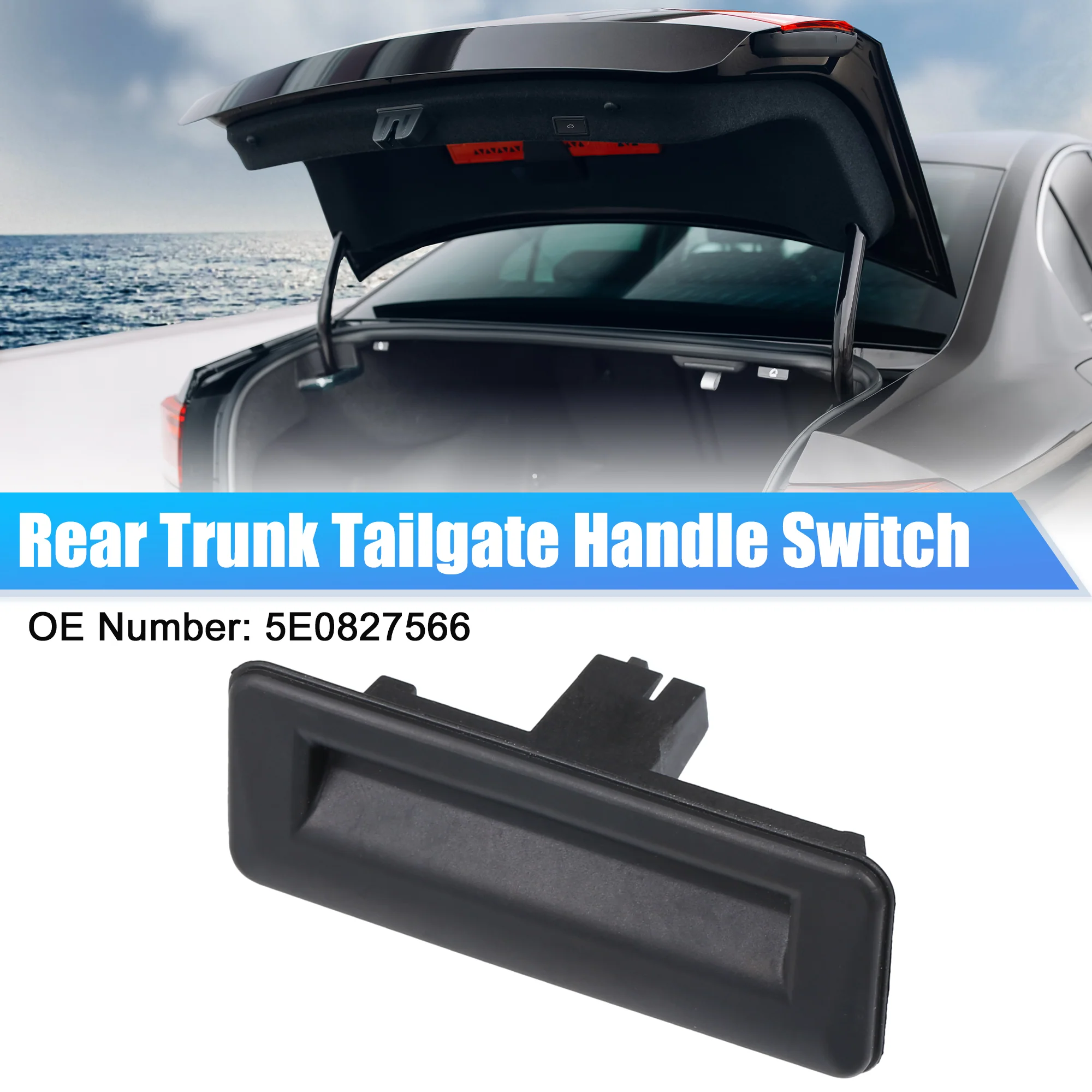 Rear Trunk Switch Button Trunk Lid Tailgate Release Switch Fit for Skoda Fabia Ii Combi No.5E0827566 - Pack of 1 - Image 2