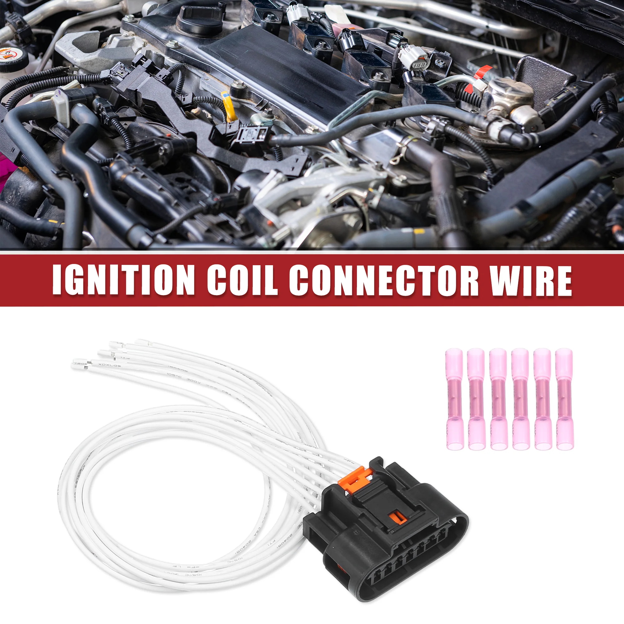 Ignition Coil Connector Wiring Harnesses Fit for Chevy Cruze 1.4L and 1.4L Turbo 2011-2016 - Pack of 7 - Image 3