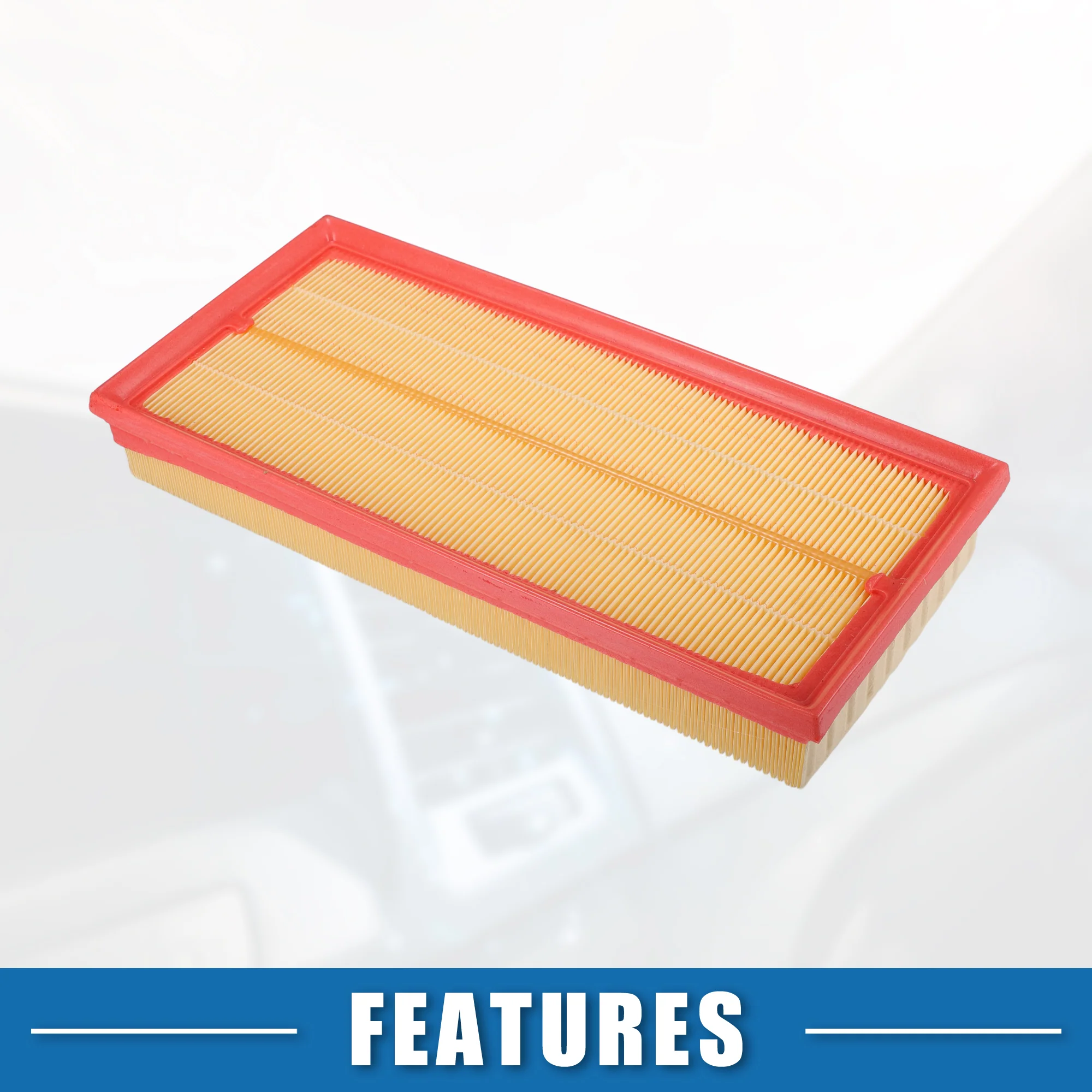 Cabin Air Filter No.LR011593 13.58"x6.38"x1.81" Engine Air Filter for Land Rover Defender 110 2020-2023 Polyurethane Yellow - Image 7