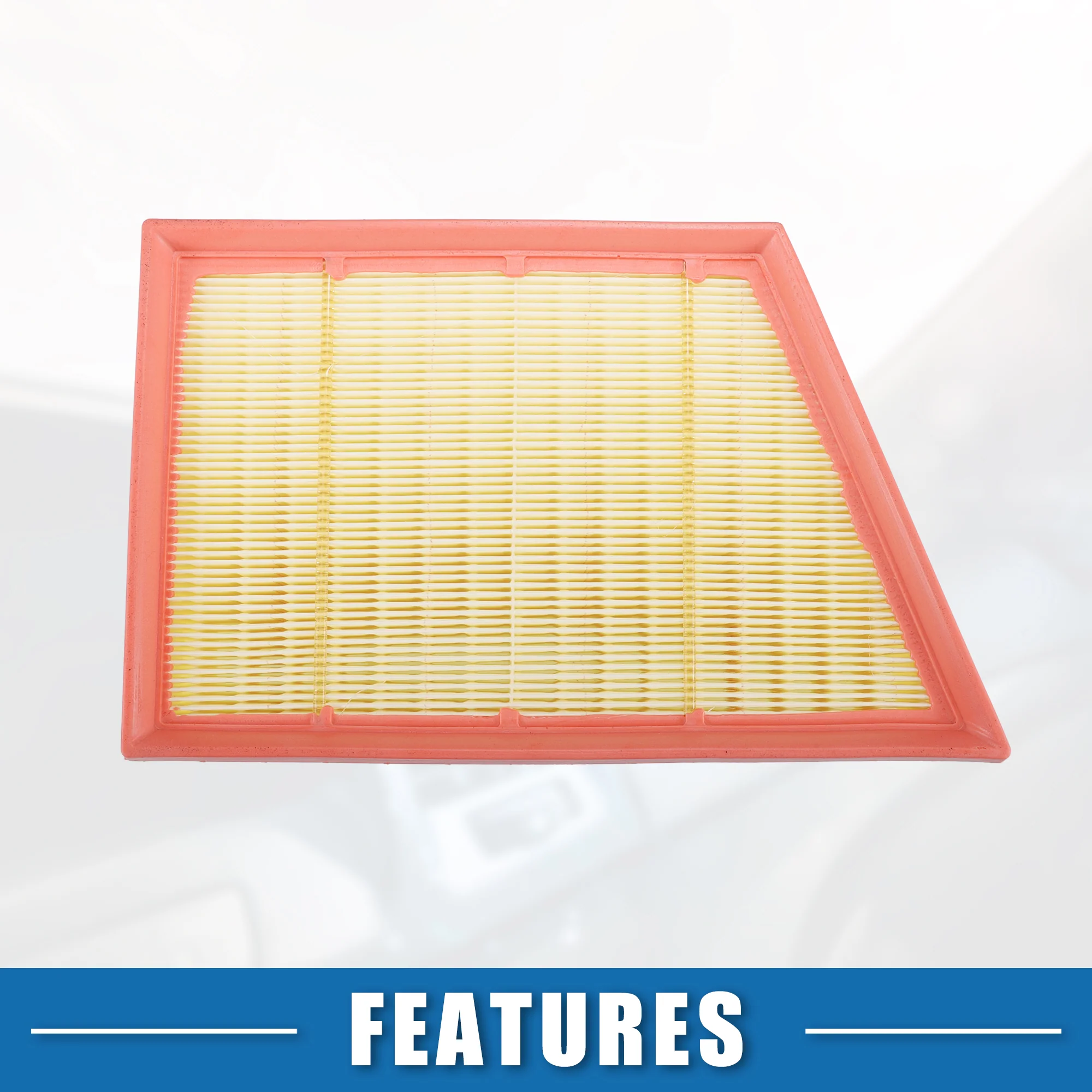 Cabin Air Filter No.LR029078 13.58"x6.38"x1.81" Engine Air Filter for Land Rover Discovery Sport 2015-2016 Polyurethane Yellow - Image 6
