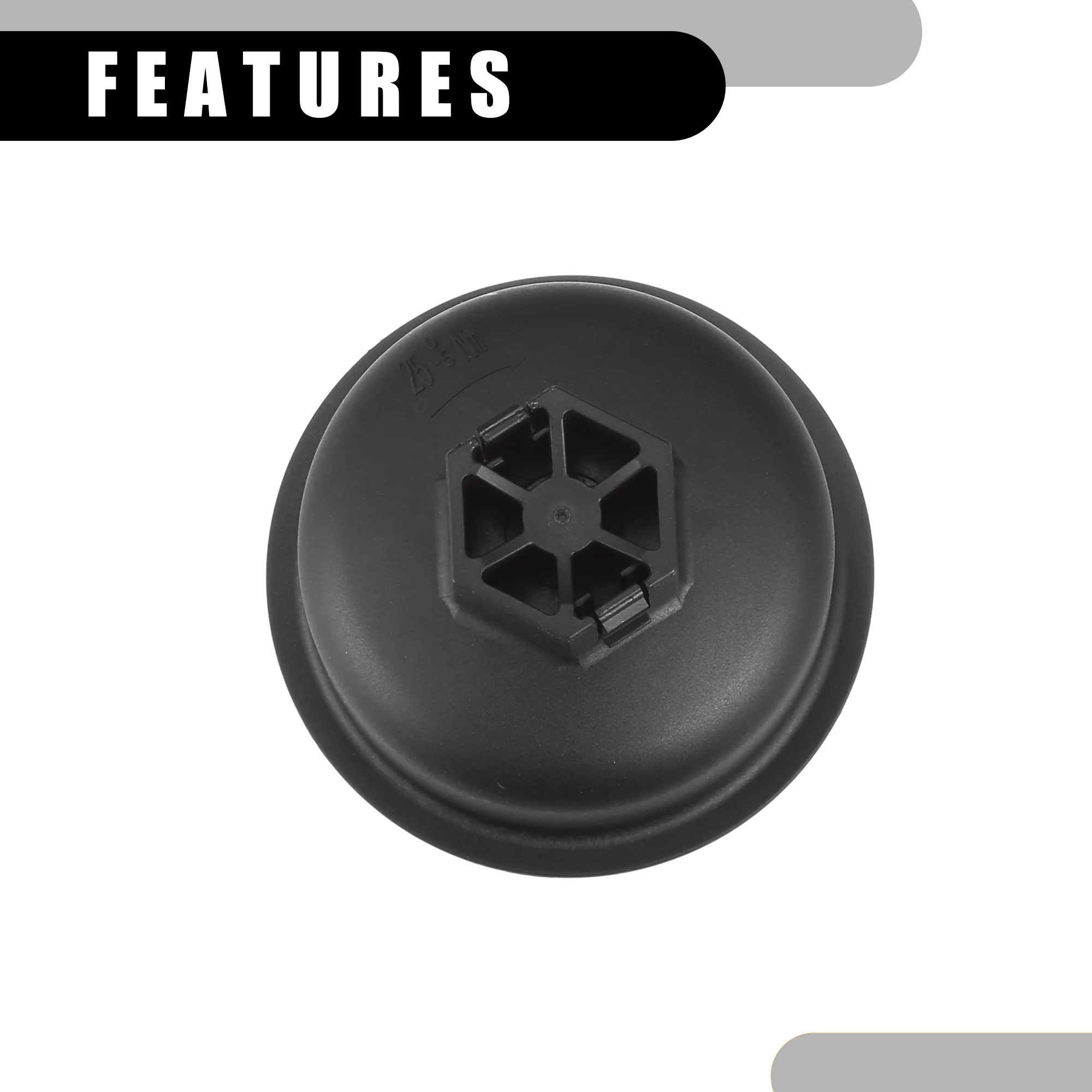 Oil Engine Filter Housing Cap Cover No.311401 - Car Oil Filter Housing Cap - for Maserati Ghibli 2014-2019 Plastic Black with Oil Filter - 3 Pcs - Image 7