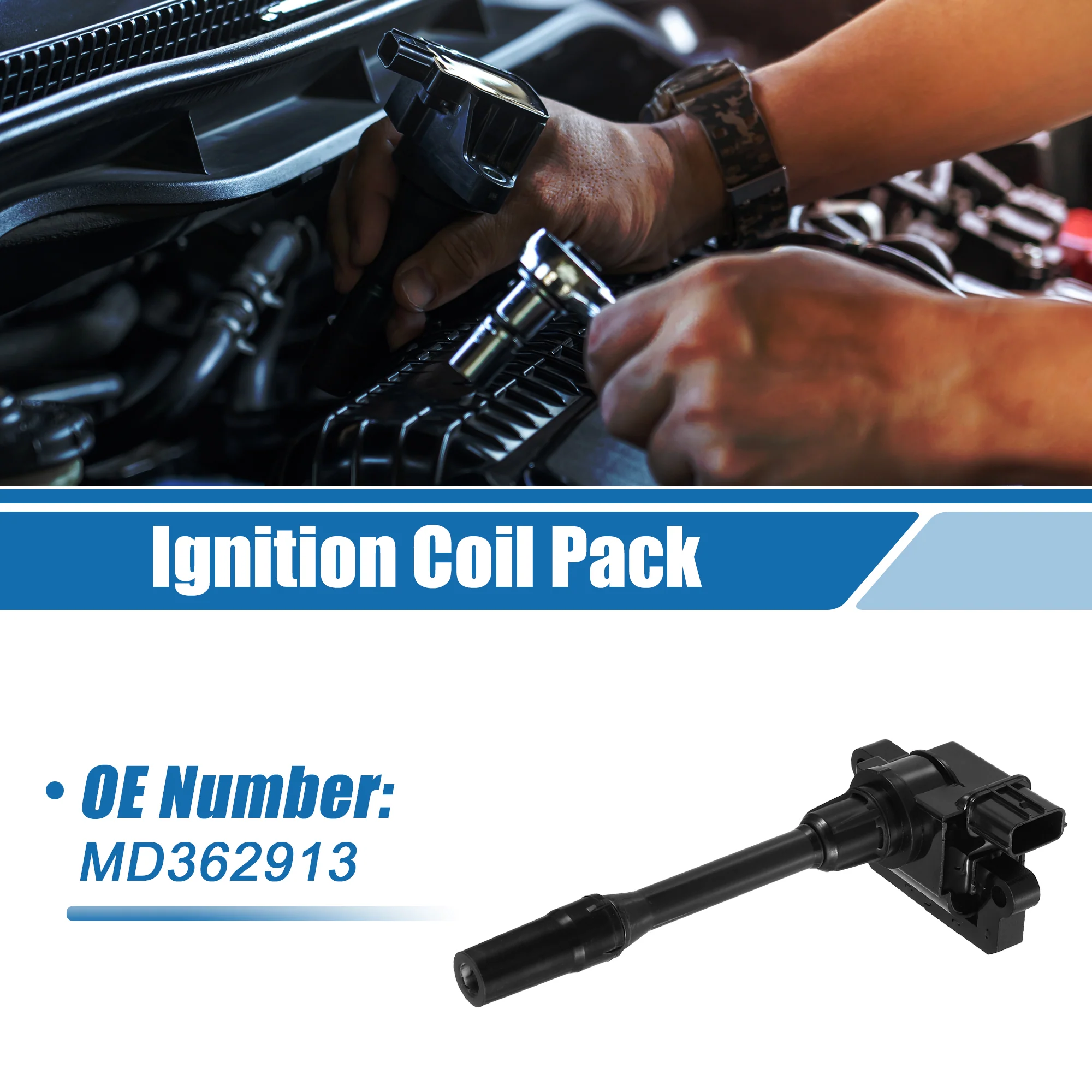 Ignition Coil Pack No.MD362913 for Volvo V40 1999-2004 for Volvo S40 1999-2003 Plastic Black - Image 2