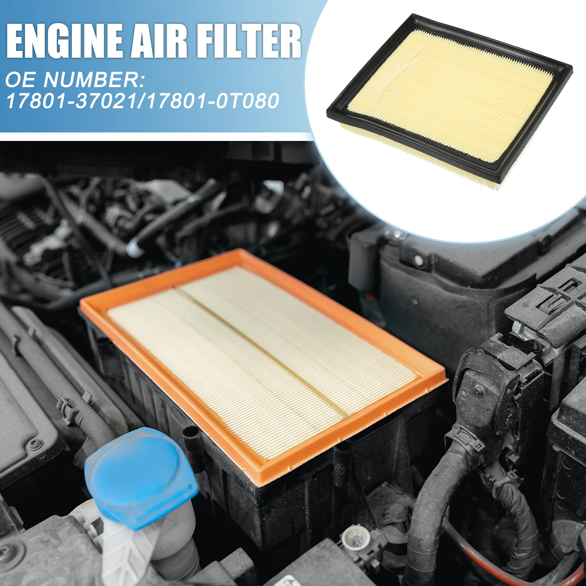Engine Air Filter No.17801-37021 Air Flow Intake Filter for Toyota Prius 2010-2015 for Lexus CT200h 2011-2017 for Toyota RAV4 2016-2018 - Image 3