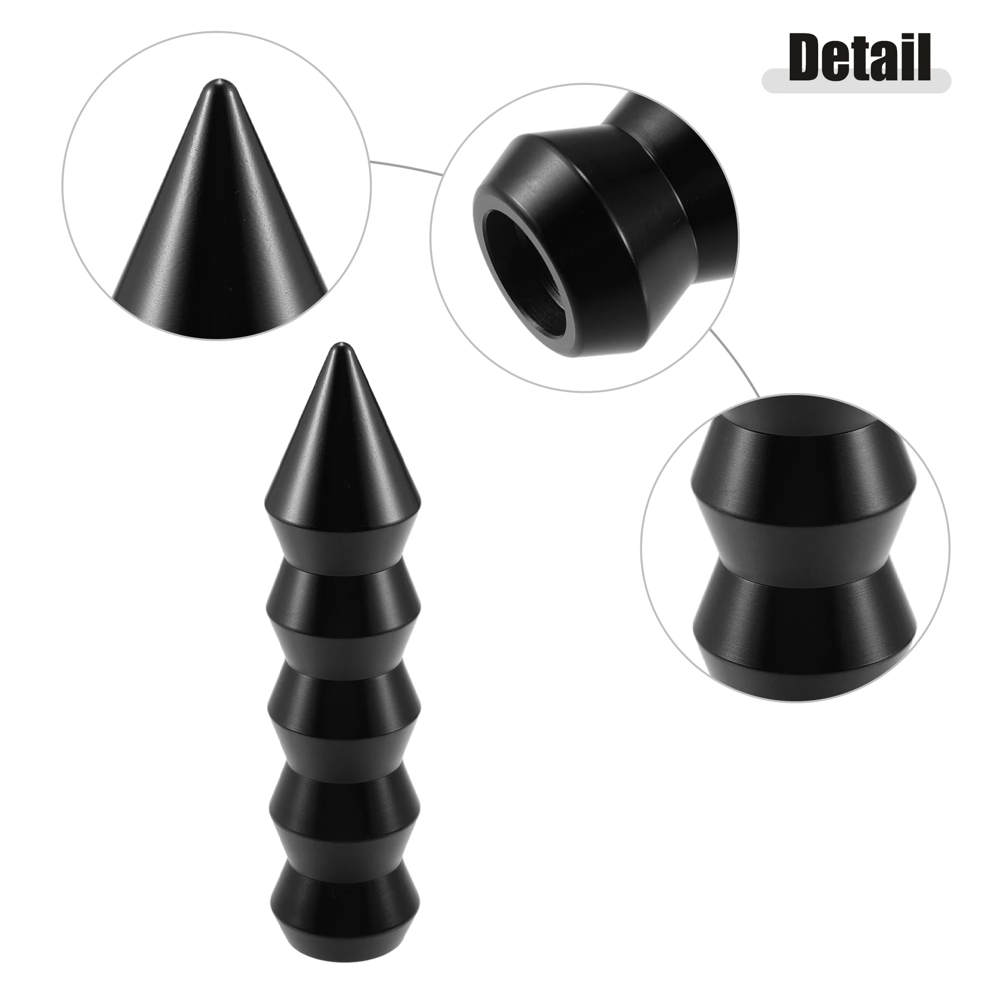 Universal Shift Knob Automatic Stick Gear Shifter Knob for Cars with 3 Adapters 8mm 10mm 12mm Black - Pack of 4 - Image 5