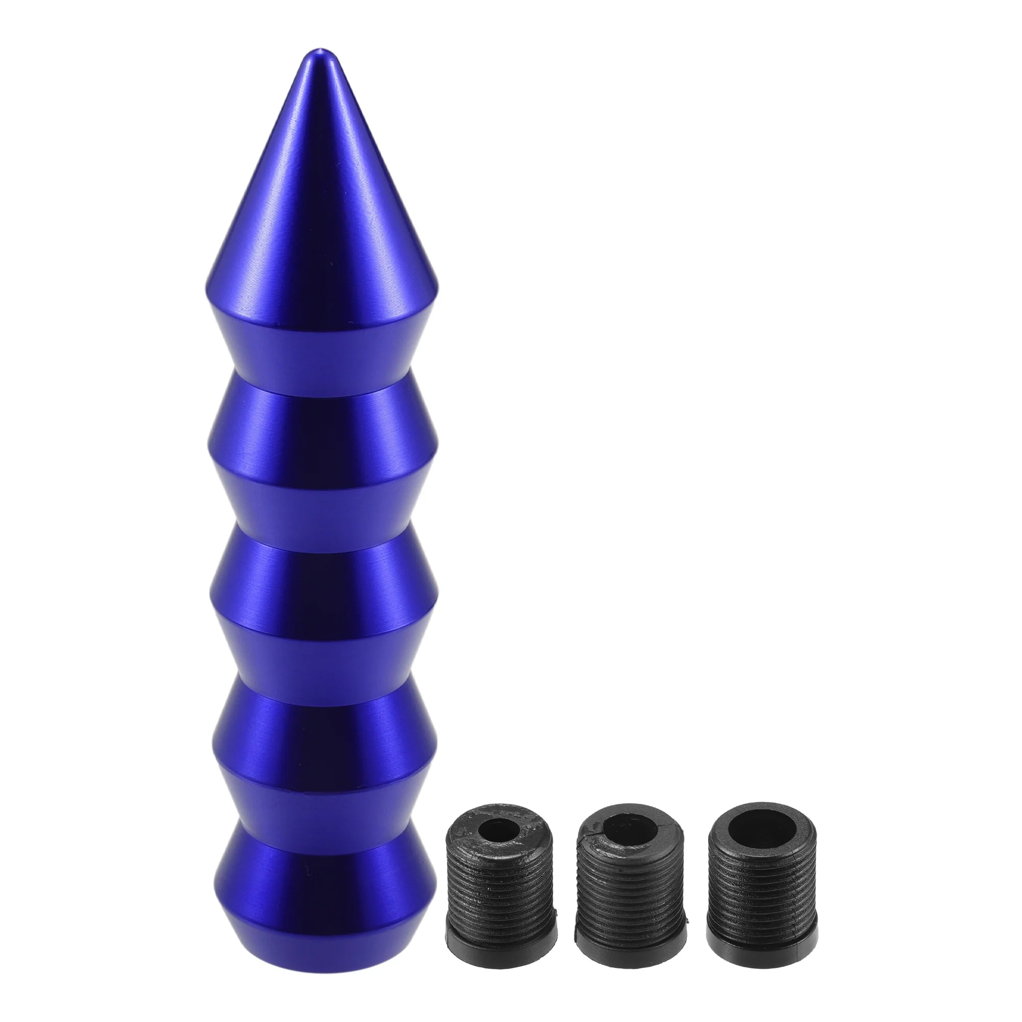 Universal Shift Knob Automatic Stick Gear Shifter Knob for Cars with 3 Adapters 8mm 10mm 12mm Blue - Pack of 4