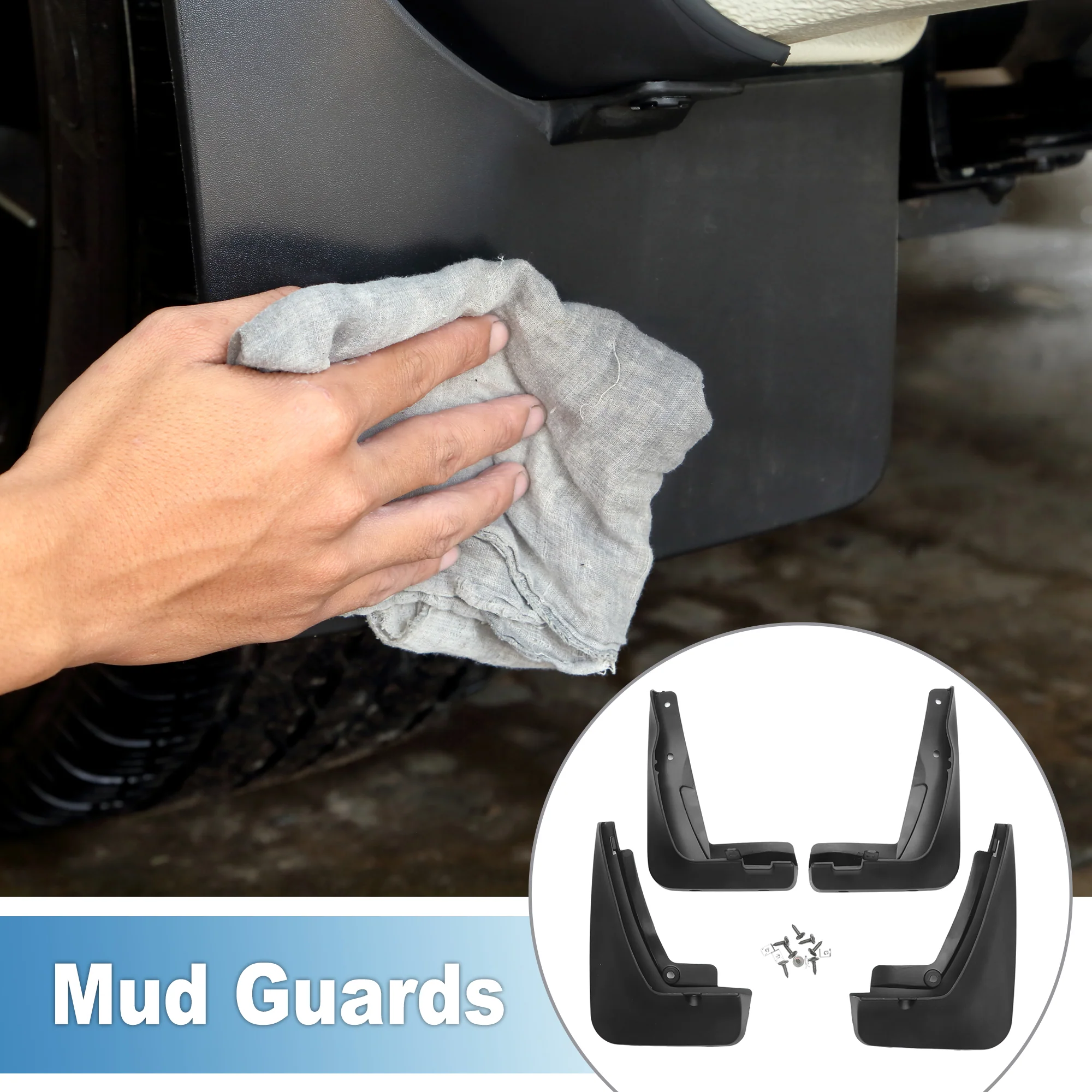 Mud Flap Splash Guard with Mount Accessories Front & Rear Side Mud Guard for BMW 318i 1999-1999 (Set of 4) - Image 3