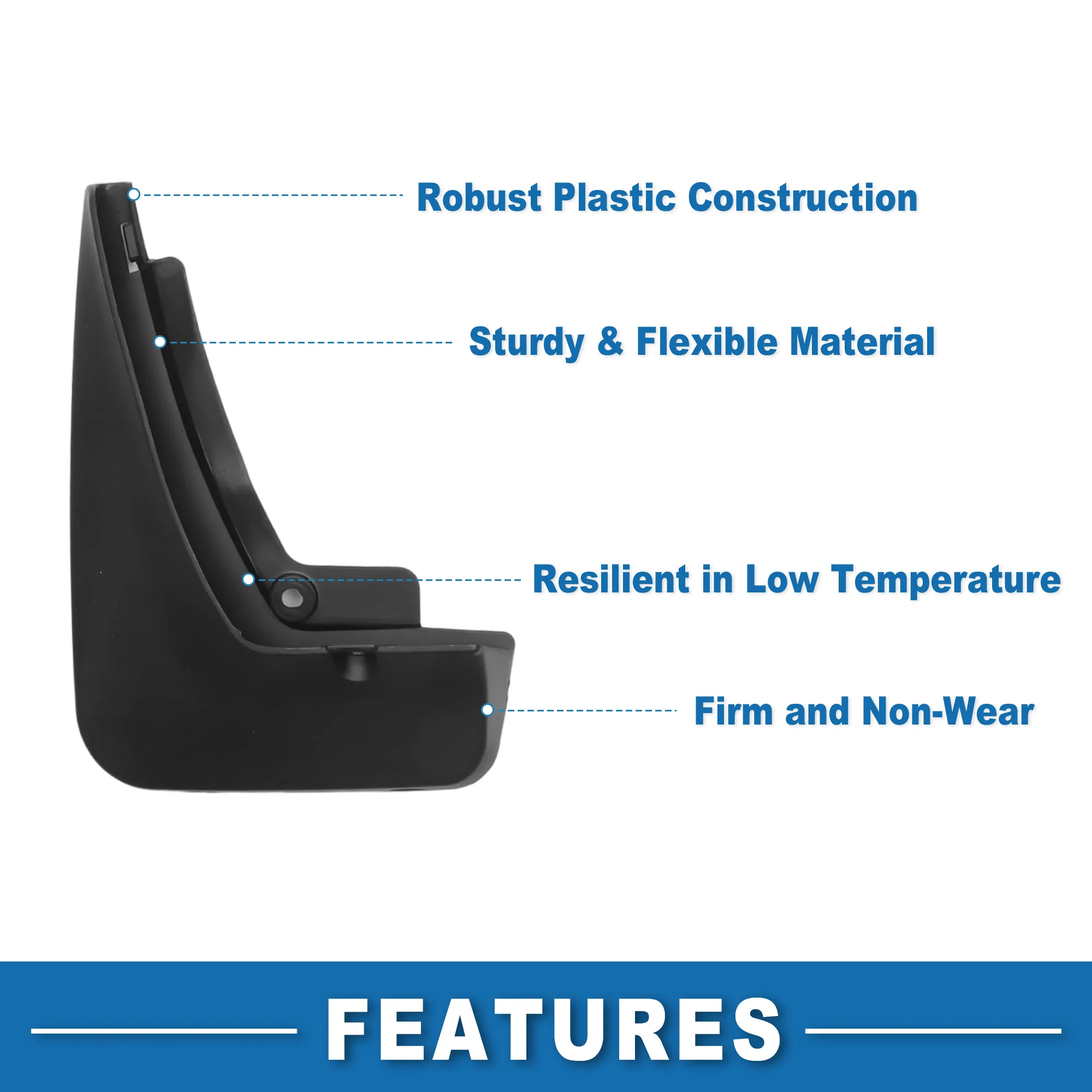 Mud Flap Splash Guard with Mount Accessories Front & Rear Side Mud Guard for BMW 318i 1999-1999 (Set of 4) - Image 7