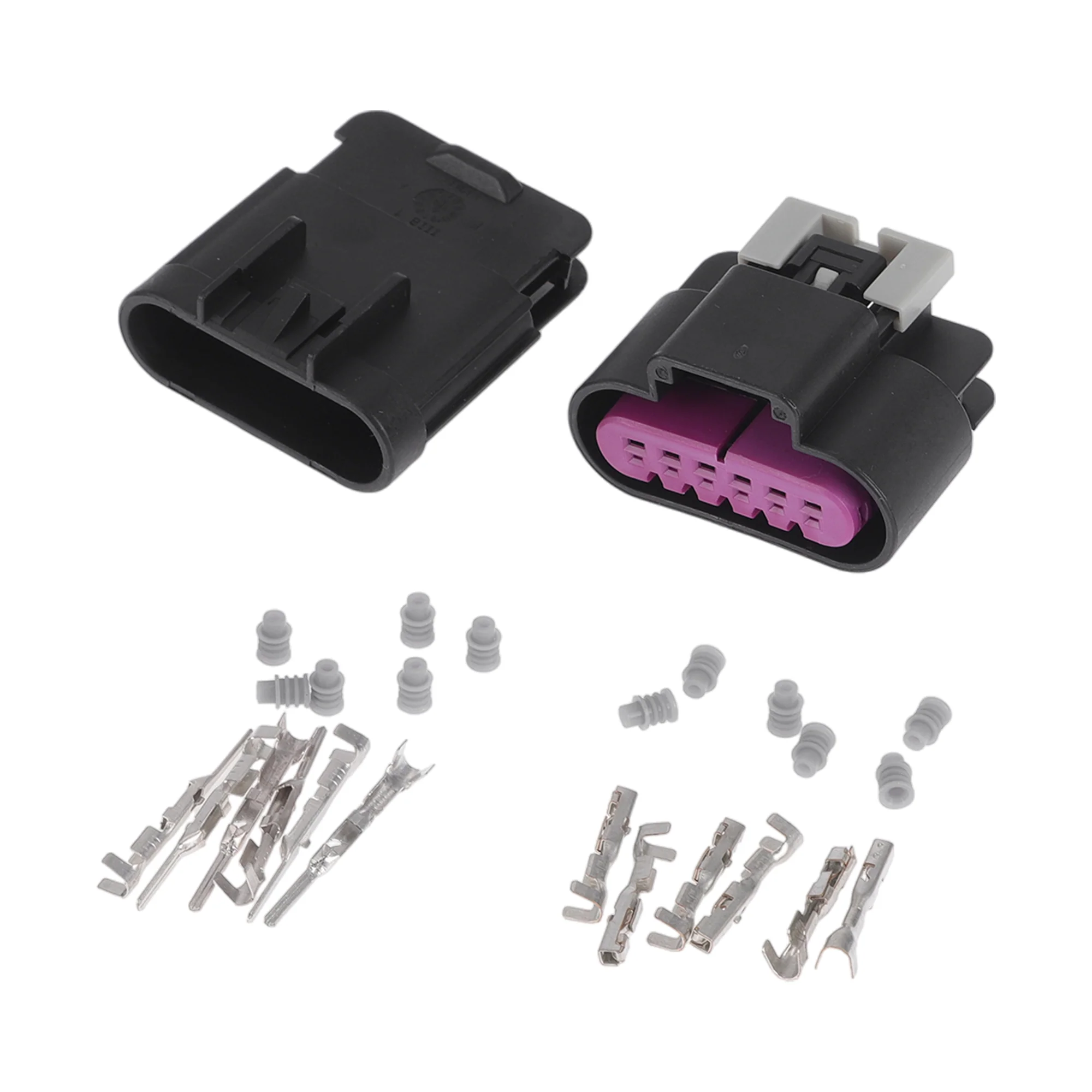 6 Pins No.88988944 Tail Light Throttle Sensor Plug for Cadillac / Inner Male Female Wiring Harness Pigtail Connector / Waterproof 1.5mm Series / 1 Set