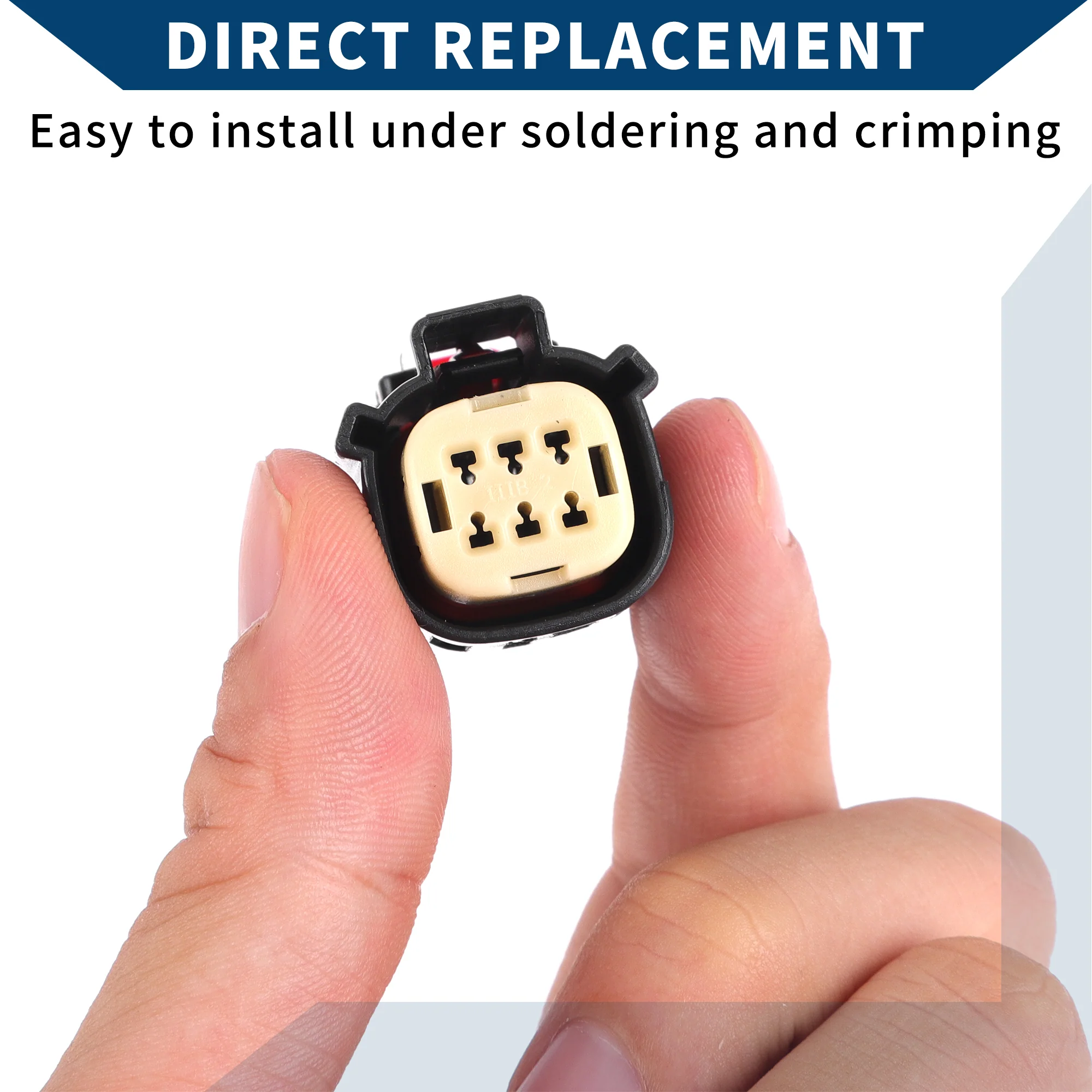 6 Pins Car Headlight Socket Plug for Ford Mondeo / Inner Female Wiring Harness Cable Connector / Waterproof 1.5mm Series / 1 Set - Image 5