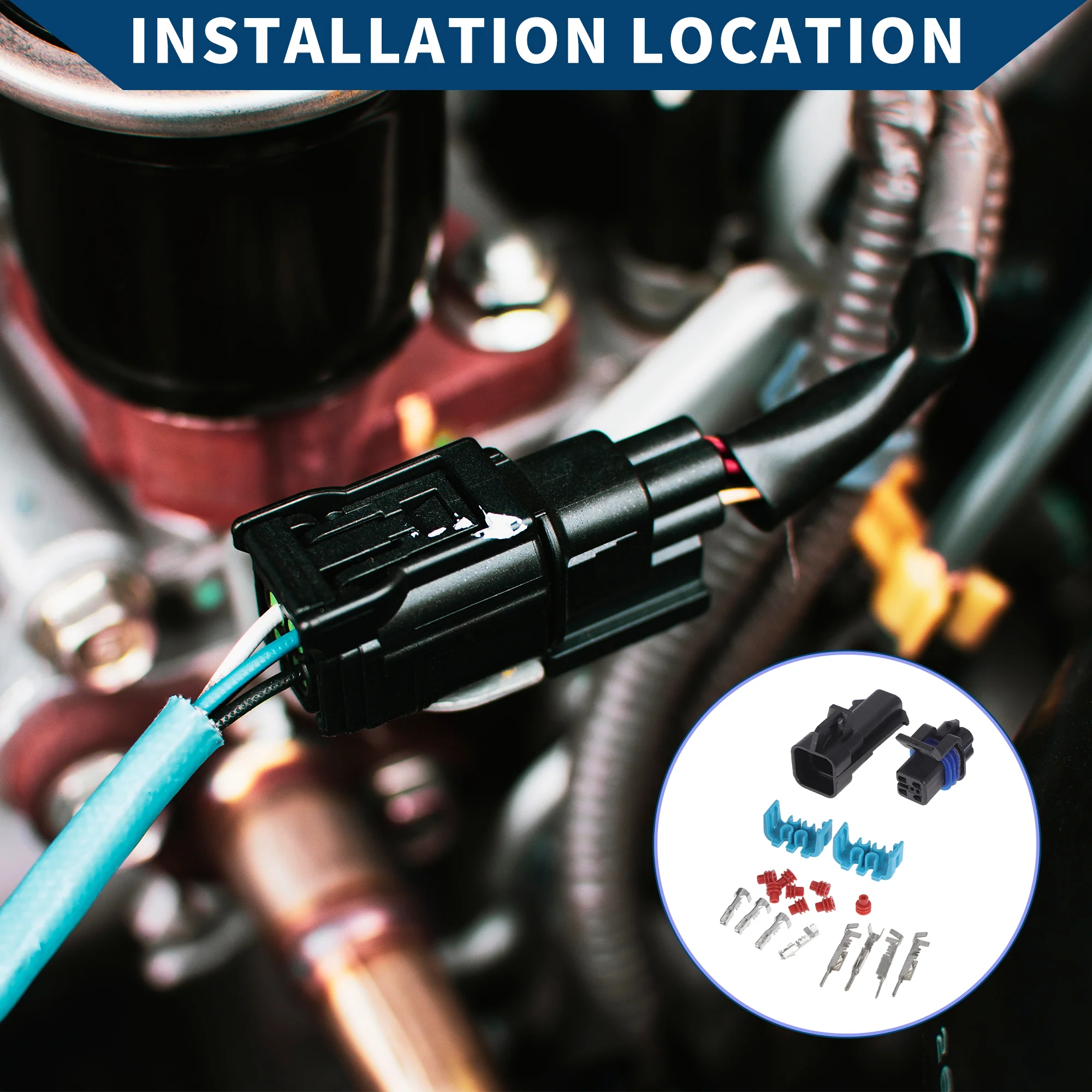 4 Pins Oxygen Sensor Ignition Coil Plug for Chevy / Inner Male Female Connector / Waterproof Plastic, Tin-plated Copper 1.5mm Series - Image 3