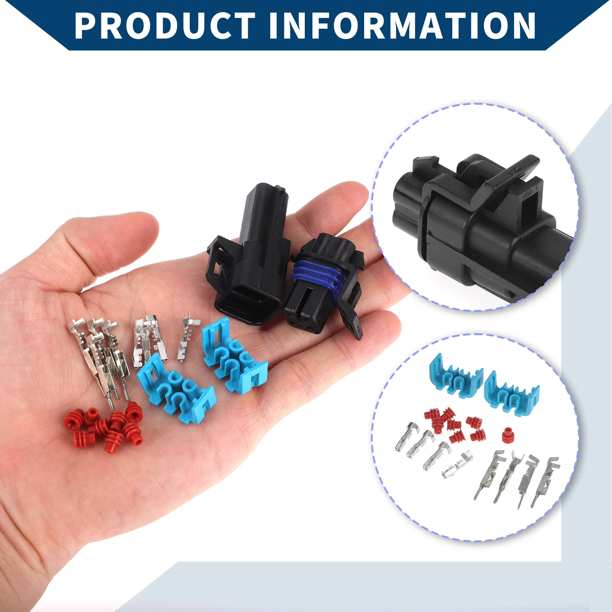 4 Pins Oxygen Sensor Ignition Coil Plug for Chevy / Inner Male Female Connector / Waterproof Plastic, Tin-plated Copper 1.5mm Series - Image 7