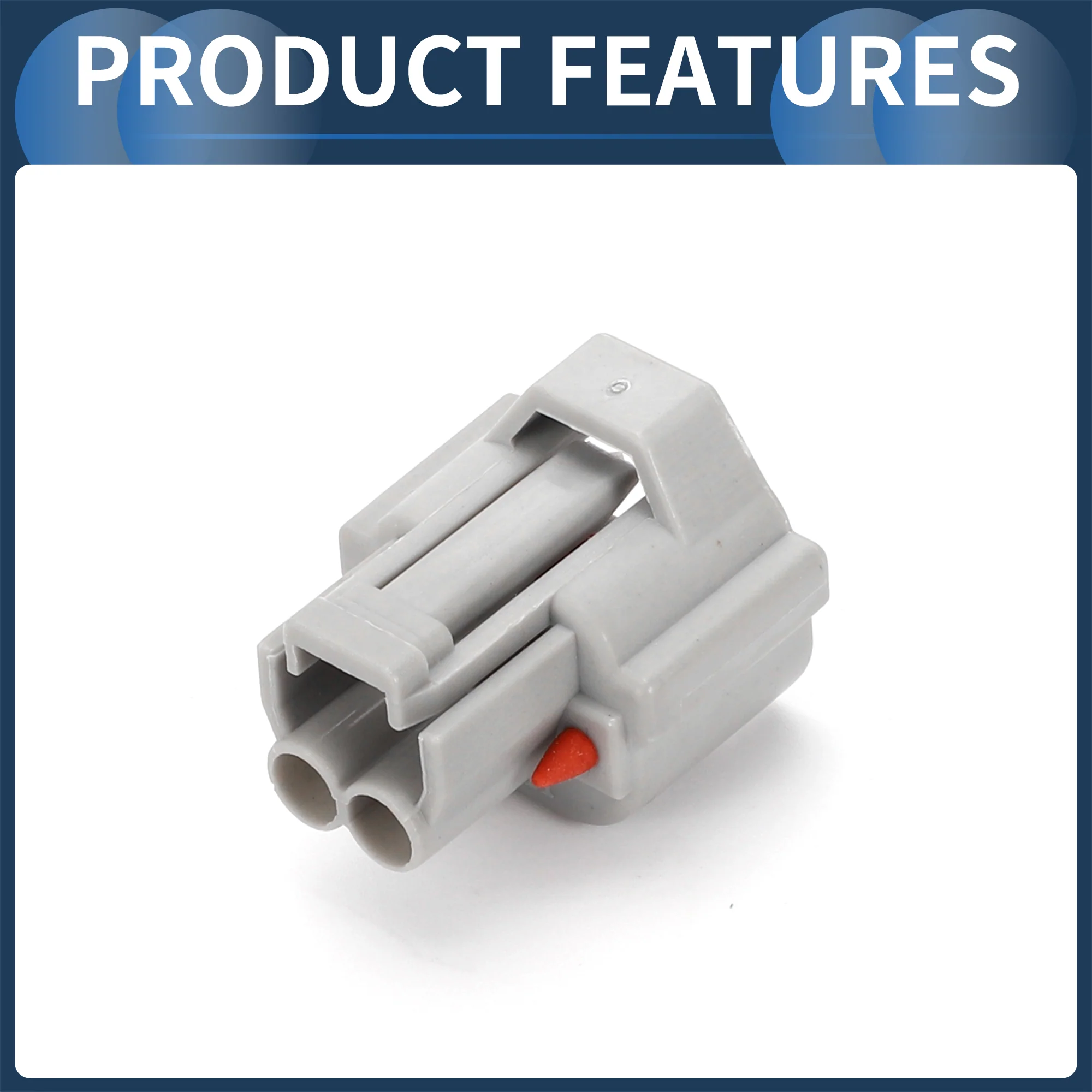 2 Pin Fuel Injector Waterproof Connector Plug, 2mm Series Female Wire Terminal Connector for Nissan Plastic Copper Gray, 1 Set - Image 7