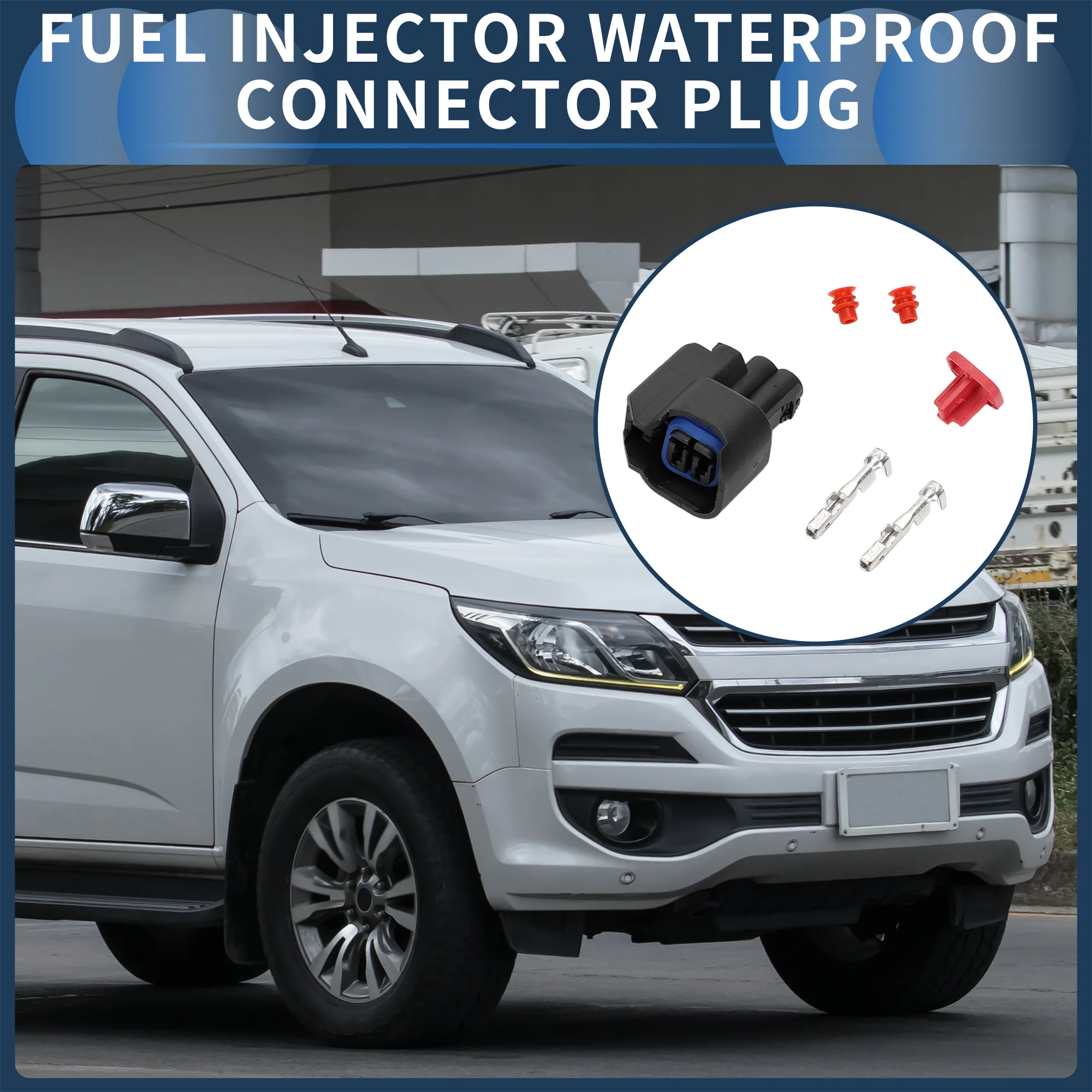2 Pin Fuel Injector Waterproof Connector Plug, 1.5mm Series Female Wire Terminal Connector for Chevrolet Plastic Copper Black, 1 Set - Image 4