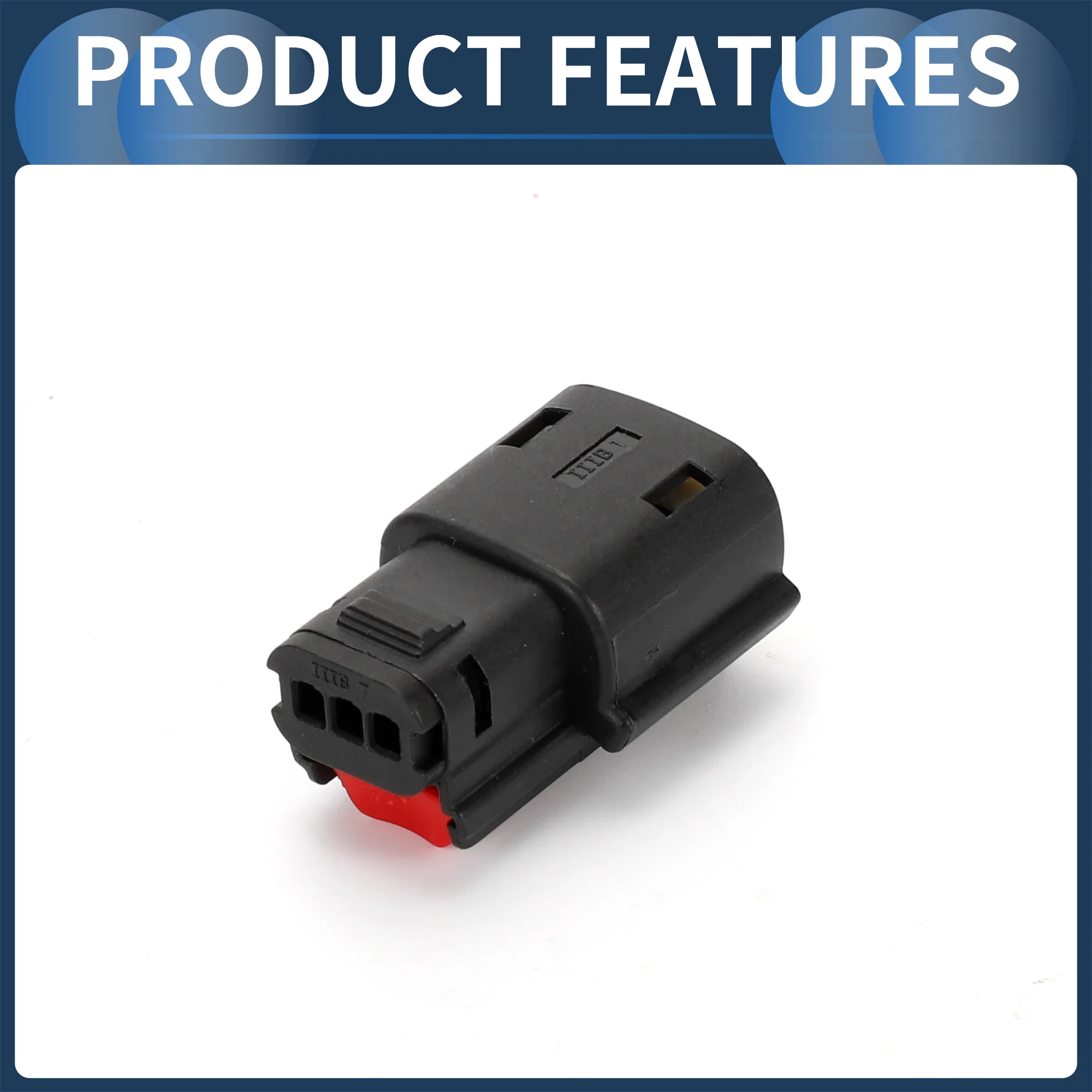 3 Pin Ignition Coil Waterproof Connector Plug, 1.5mm Series Female Wire Terminal Connector for Ford for Mazda Plastic Copper Black, 1 Set - Image 7