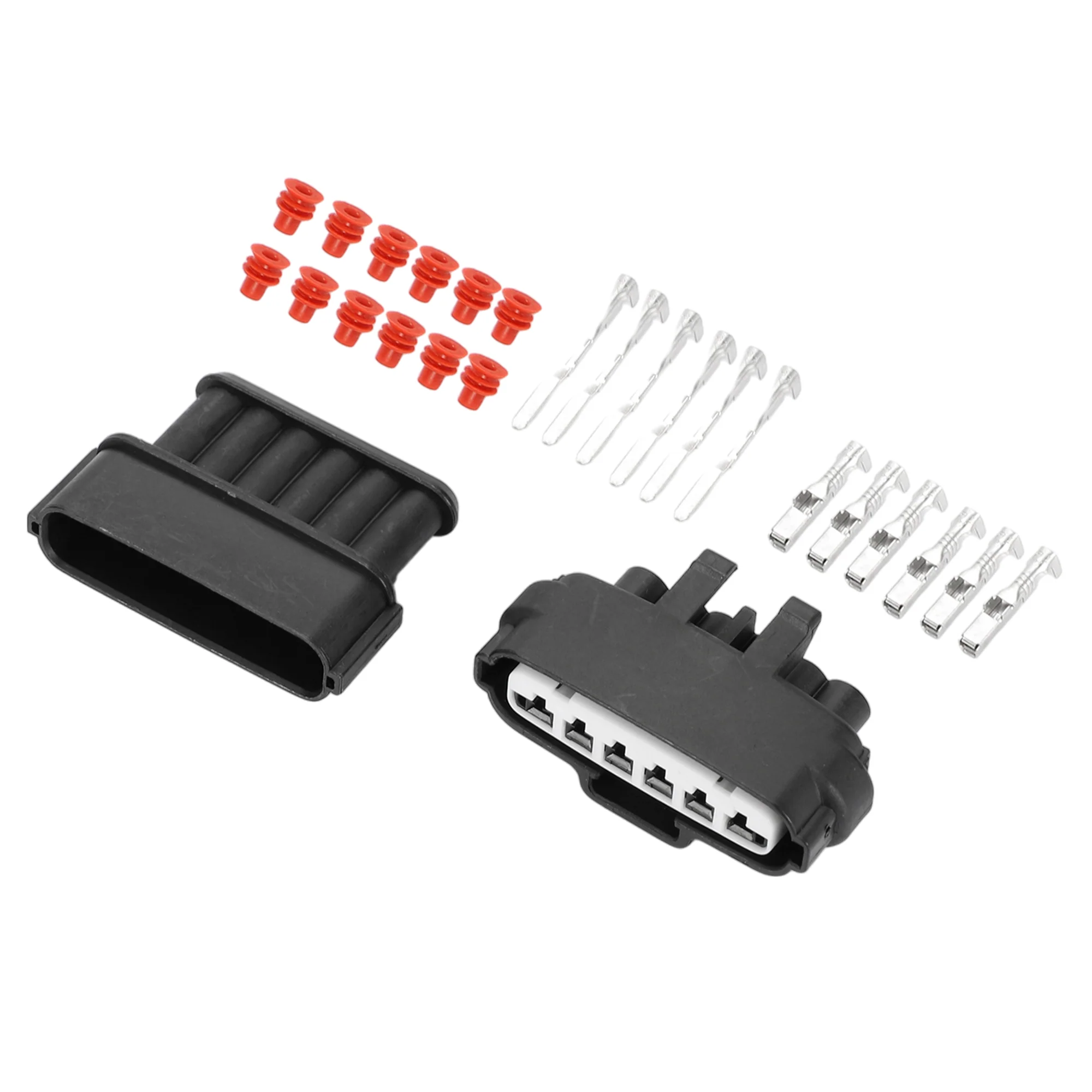 6 Pin Throttle Accelerator Connector Plug - Car Male Female Wire Terminal Connector - for Toyota for Mitsubishi Plastic Black - 1 Set