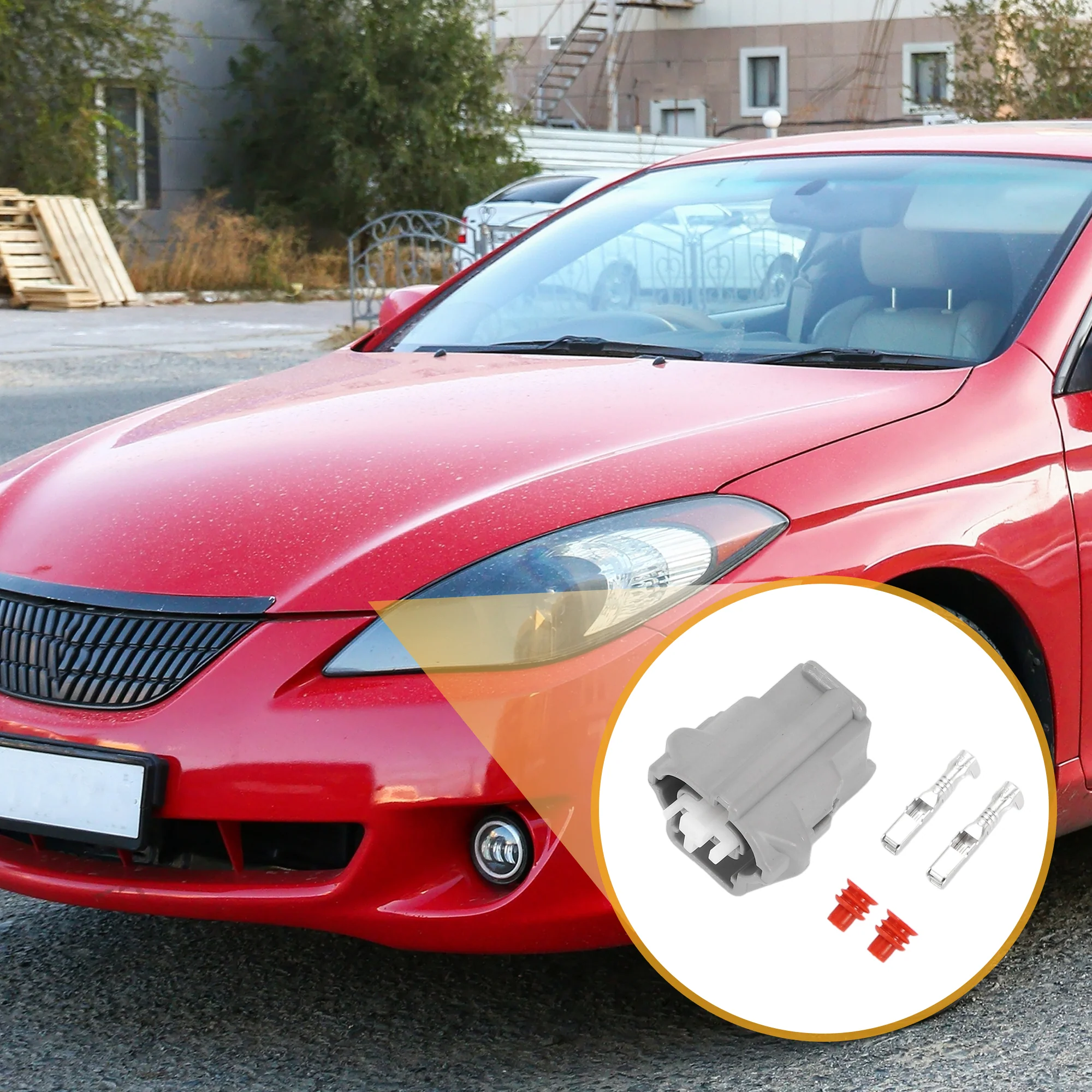 2 Pin Wiper Water Spray Motor Connector Plug - Car Female Wire Terminal Connector - for Nissan Plastic Gray - 1 Set - Image 4