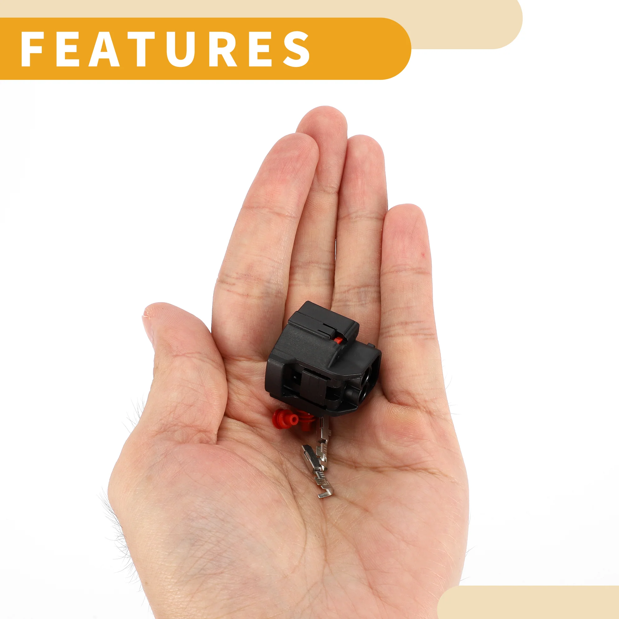 2 Pin Temperature Sensor Connector Plug - Car Female Wire Terminal Connector - for Toyota Plastic Black - 1 Set - Image 7