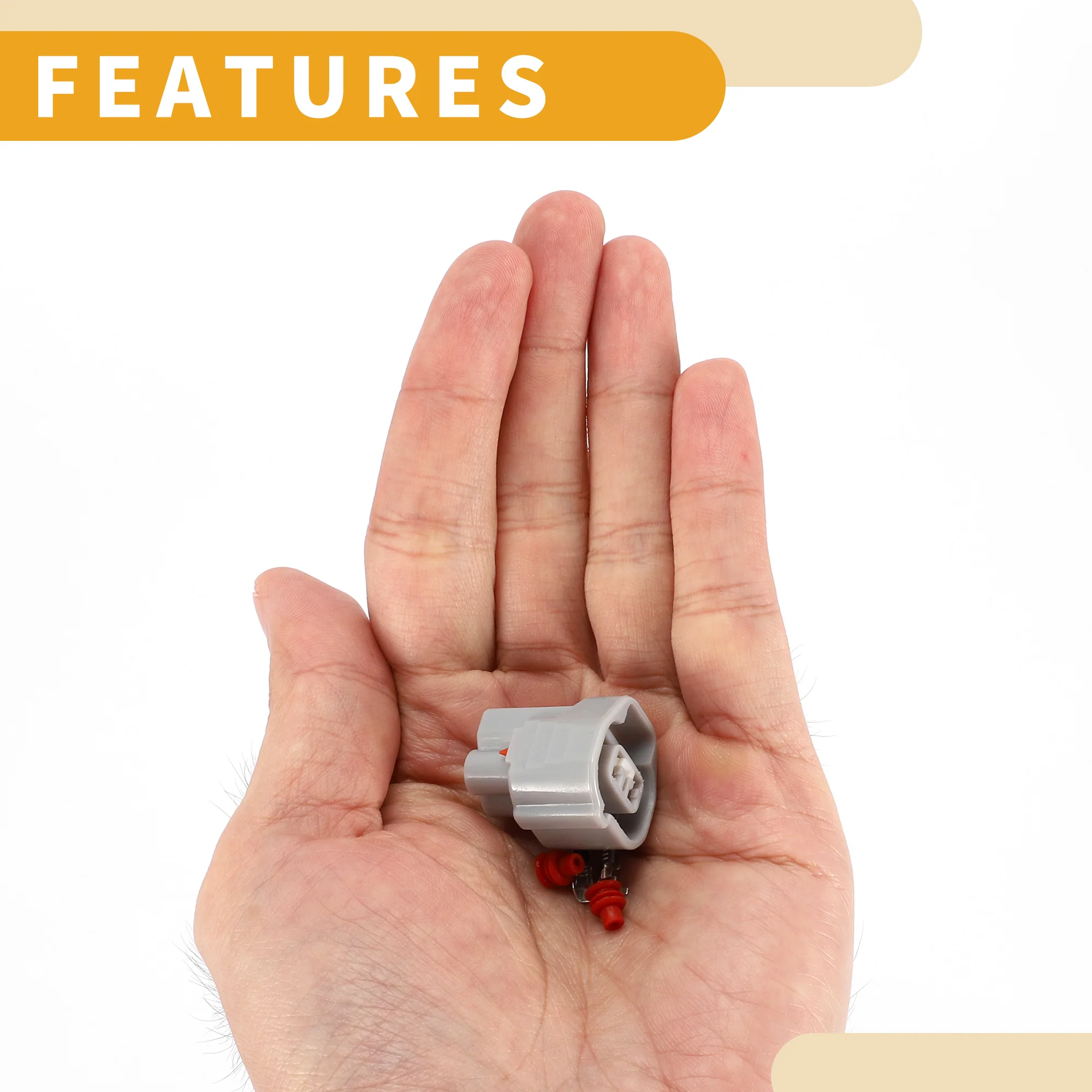 2 Pin Vehicle Speed Sensor Connector Plug No.9098011156 - Car Female Wire Terminal Connector - for Toyota Crown Camry Plastic Gray - 1 Set - Image 7