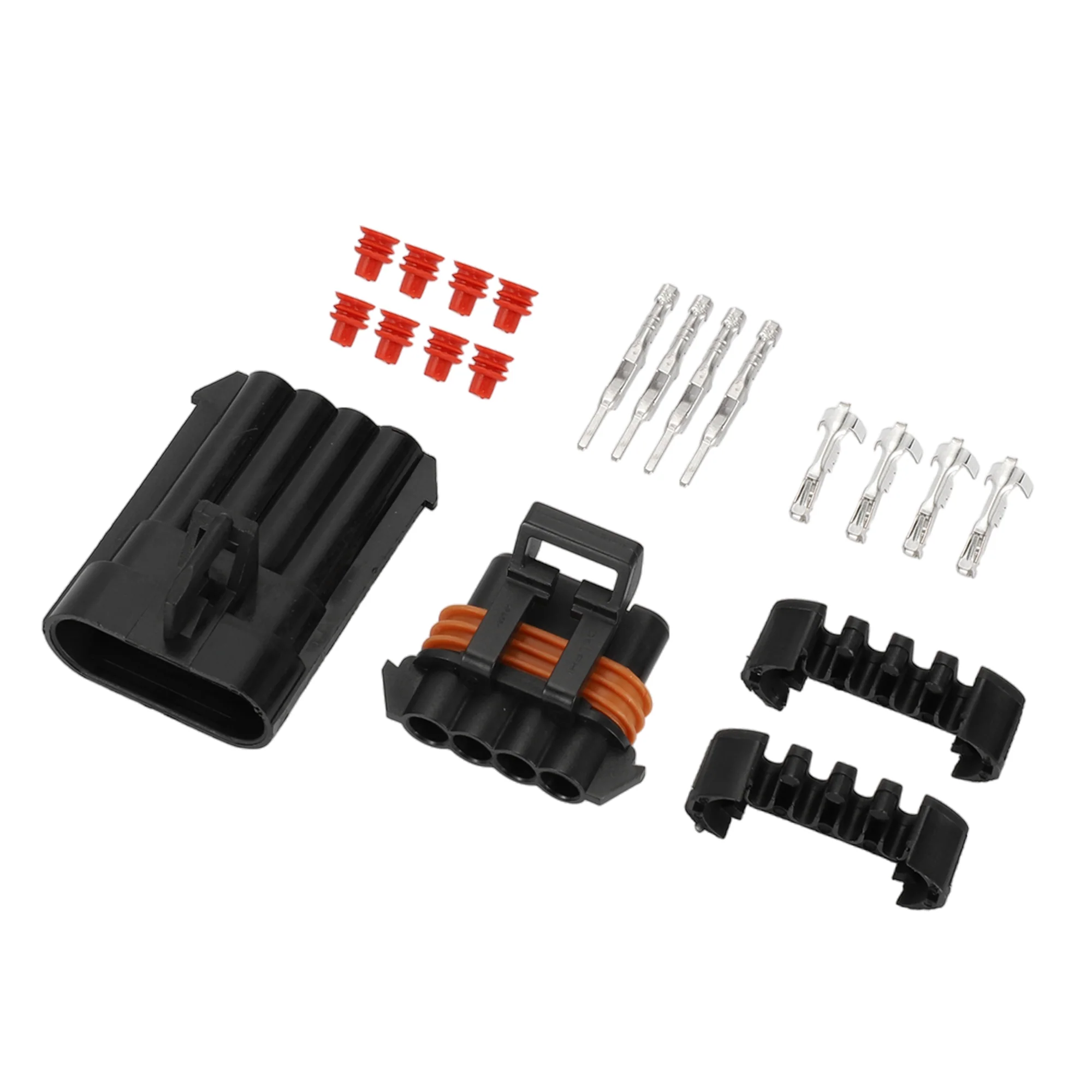 4 Pin Oxygen Sensor Waterproof Connector Plug - Car Male Female Wire Terminal Connector - for Buick Plastic Black - 1 Set