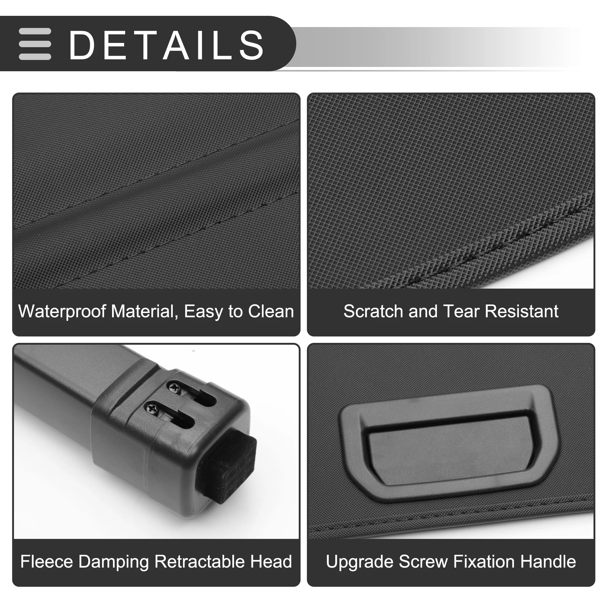 Retractable Cargo Cover for Mitsubishi Eclipse Cross 2018-2024 Gloss Black - Image 5