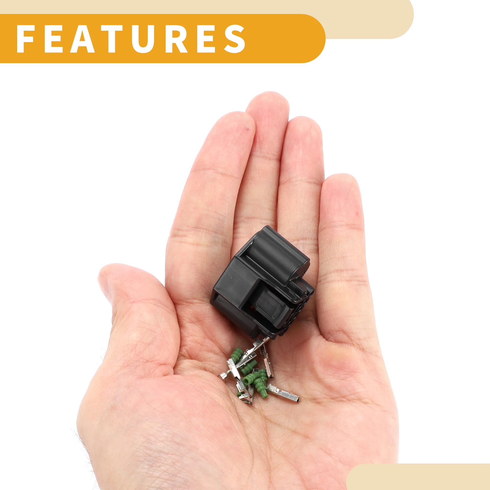6 Pin Parking Assist Sensor Connector Plug No.918433N010 - Car Female Wire Terminal Connector - for Hyundai EQUUS Ultimate Plastic Black - 1 Set - Image 7