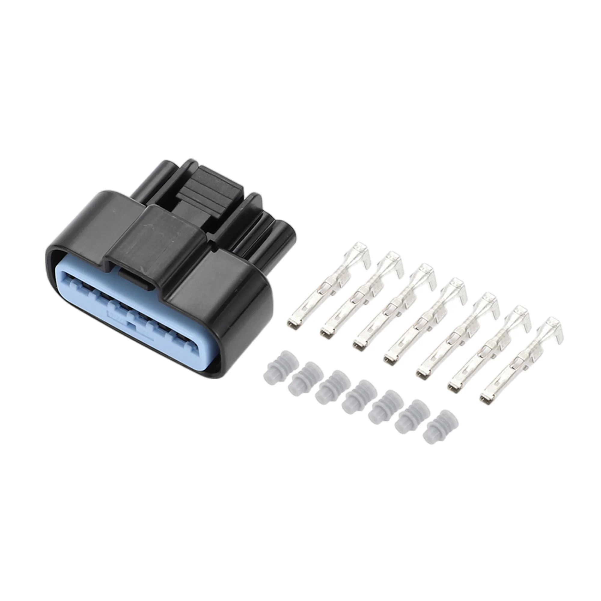 7 Pin Mass Air Flow Meter Sensor Connector Plug No.MD336501 - Car Female Wire Terminal Connector - for Mitsubishi Outlander 2004-2006 Plastic Black - 1 Set