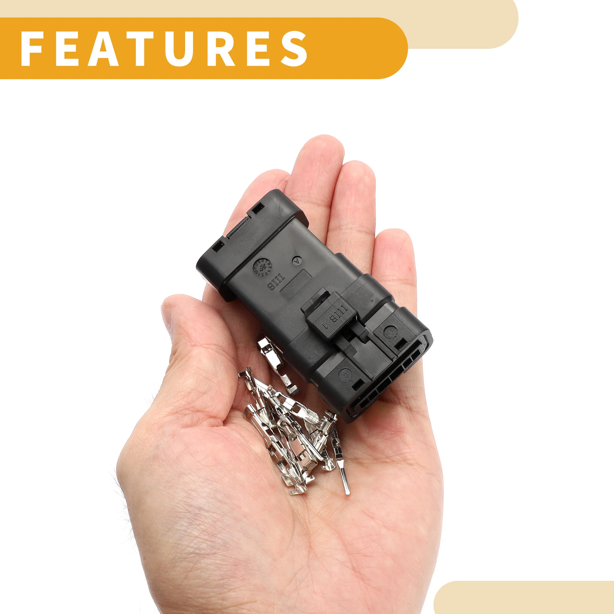 6 Pin Throttle Fuel Pump Connector Plug - Car Male Female Wire Terminal Connector - for Peugeot Plastic Black - 1 Set - Image 7