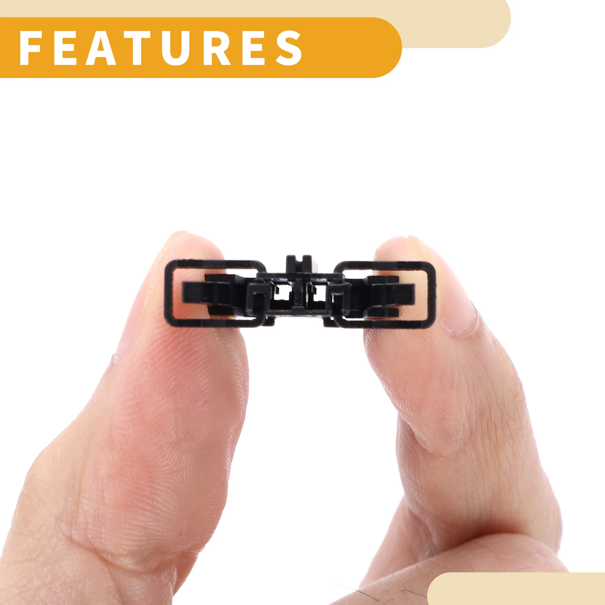 2 Pin Car Tweeter Connector Plug No.3B0972702 - Car Female Wire Terminal Connector - for Audi Plastic Black - 1 Set - Image 5