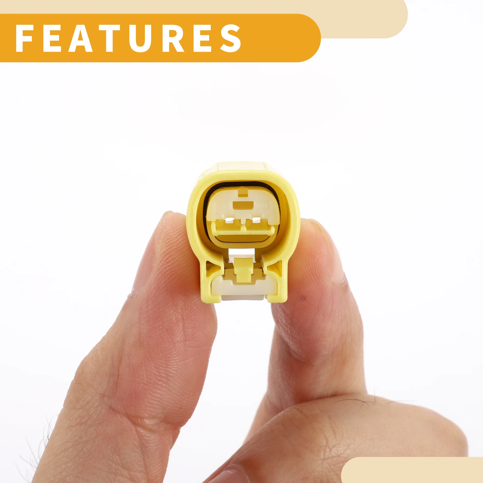 2 Pin Seat Alarm Switch Connector Plug - Car Female Wire Terminal Connector - for Nissan for Lexus Plastic Yellow - 1 Set - Image 5