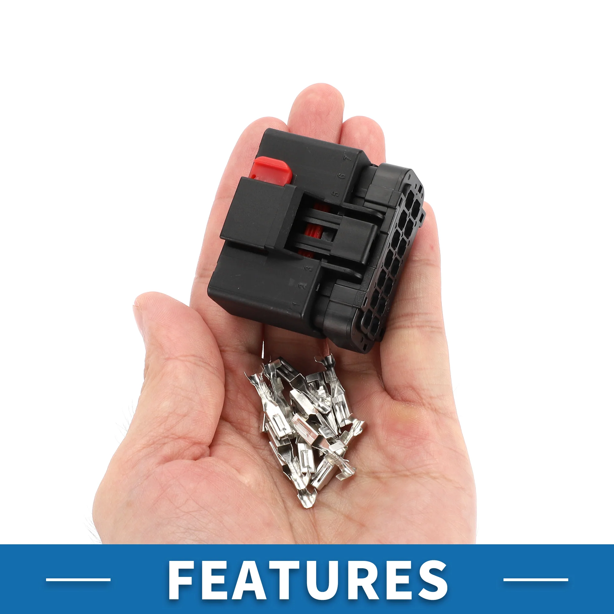14 Pin Door Window Lift Switch Connector Plug 2.8mm Series Female Wire Terminal Connector for Jeep Plastic Black 1 Set - Image 7