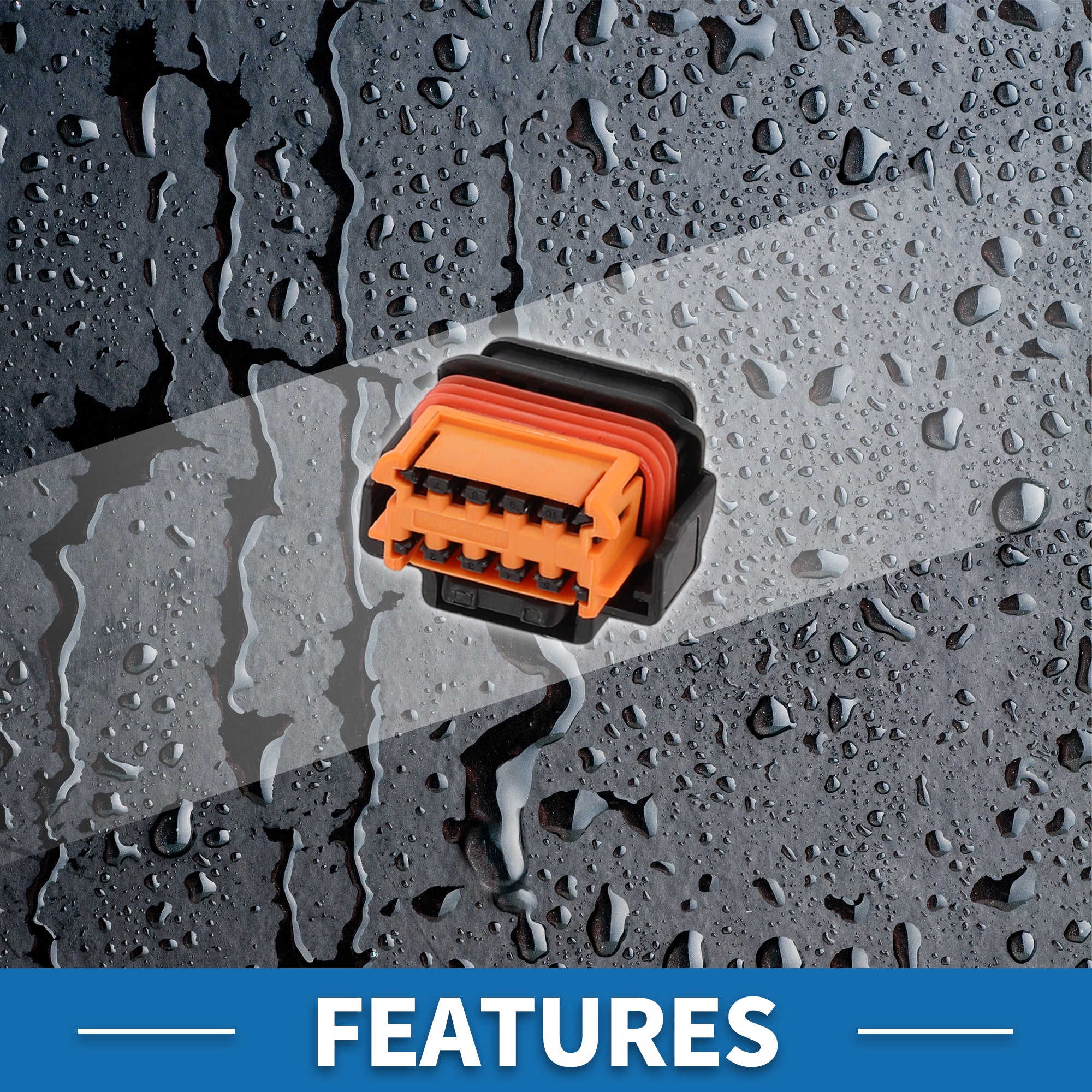 10 Pin Headlight Repair Connector Plug 1.5mm Series Female Wire Terminal Connector for Renault Plastic Black Orange 1 Set - Image 4
