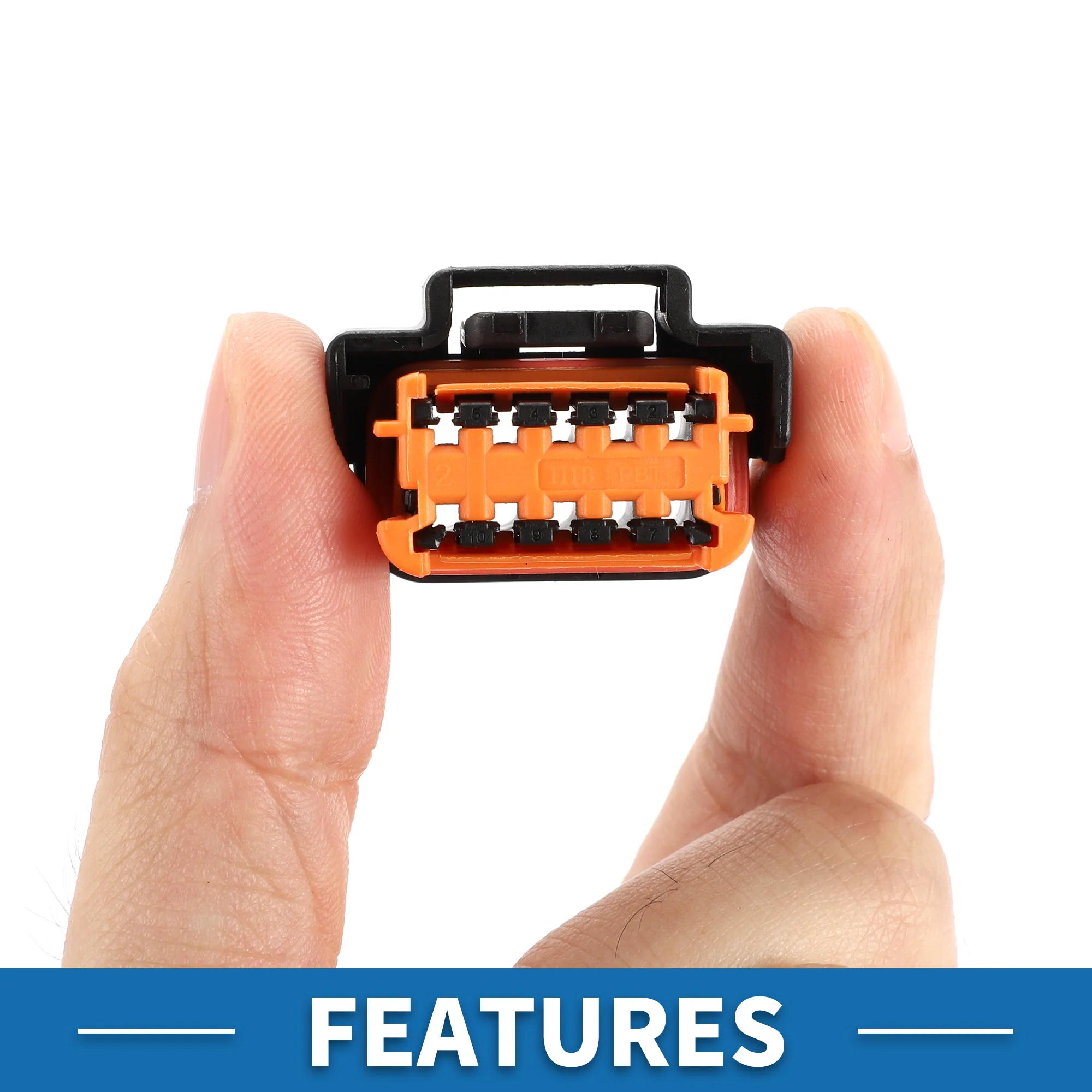 10 Pin Headlight Repair Connector Plug 1.5mm Series Female Wire Terminal Connector for Renault Plastic Black Orange 1 Set - Image 6