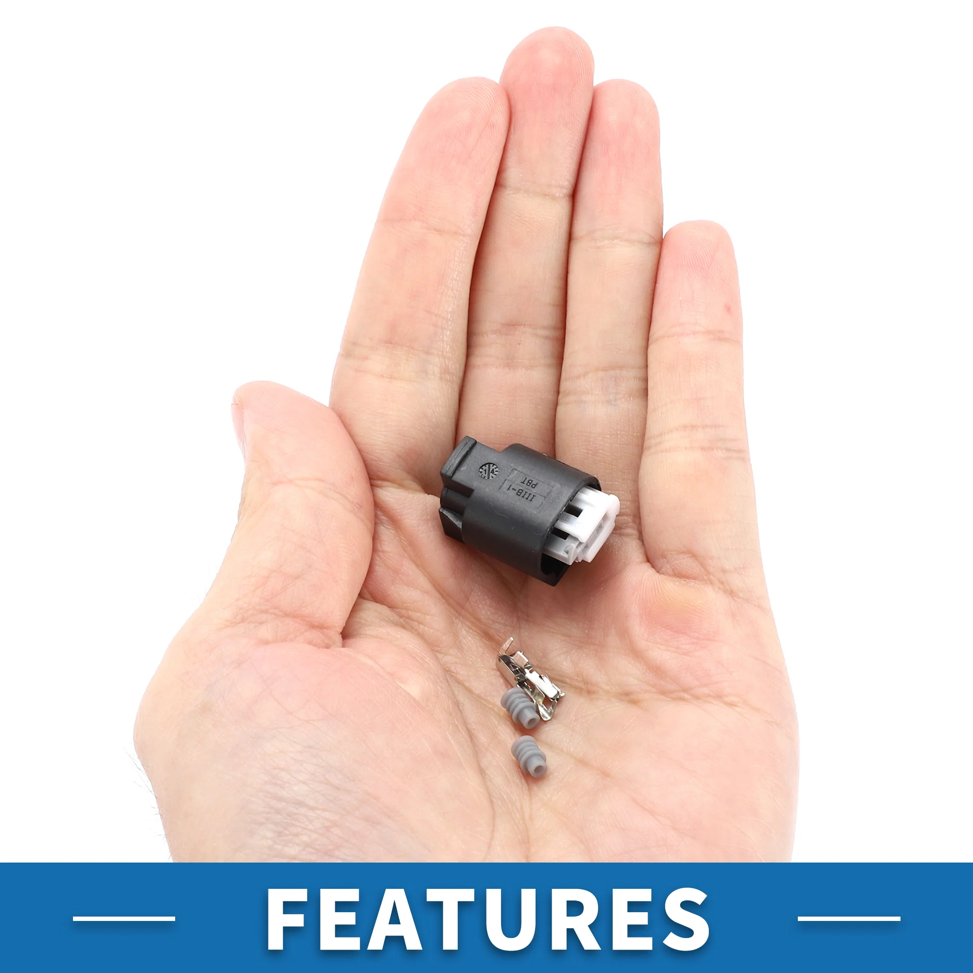 2 Pin Water Temperature Sensor Connector Plug 0.6mm Series Female Wire Terminal Connector for BMW for Mini Cooper Plastic Black 1 Set - Image 7