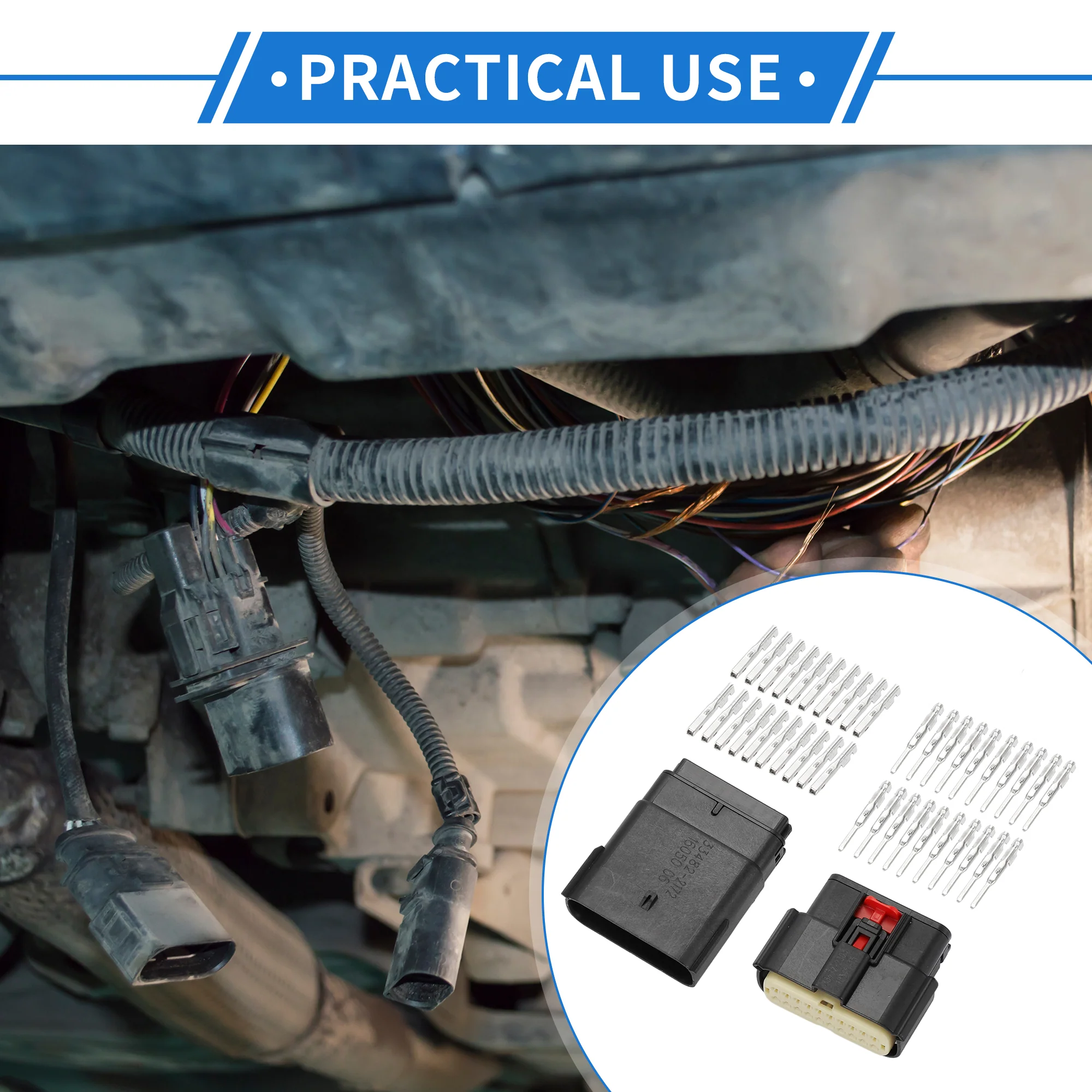 20 Pin Headlight Connector Plug Male Female Wire Terminal for Ford Mondeo 1 Set - Image 2