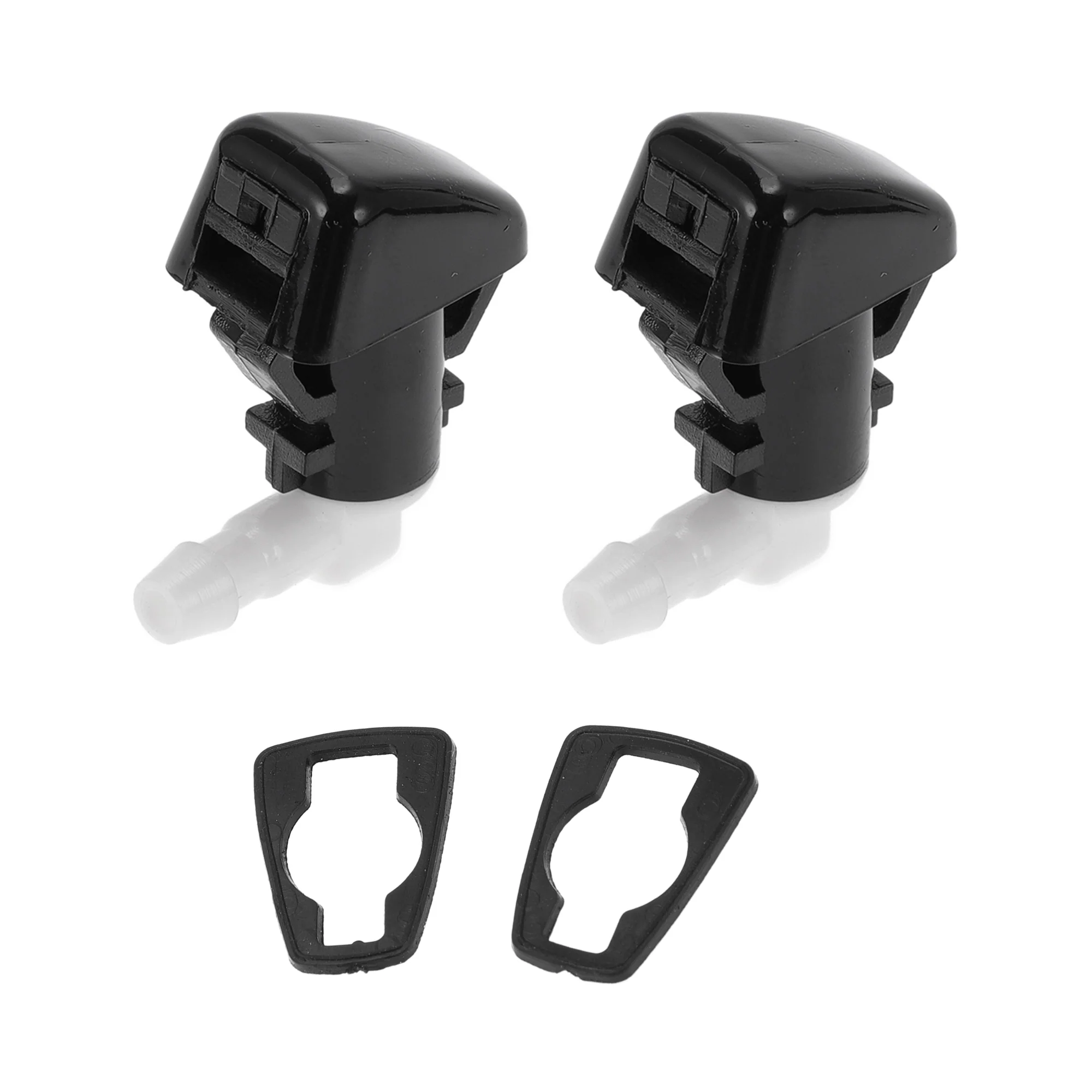 Windshield Washer Nozzle for Ford F-450 Super Duty 2011-2016 Durable | Front Windshield Spray Nozzles Wiper Spray Washer Jet Black ABS 2 Pcs