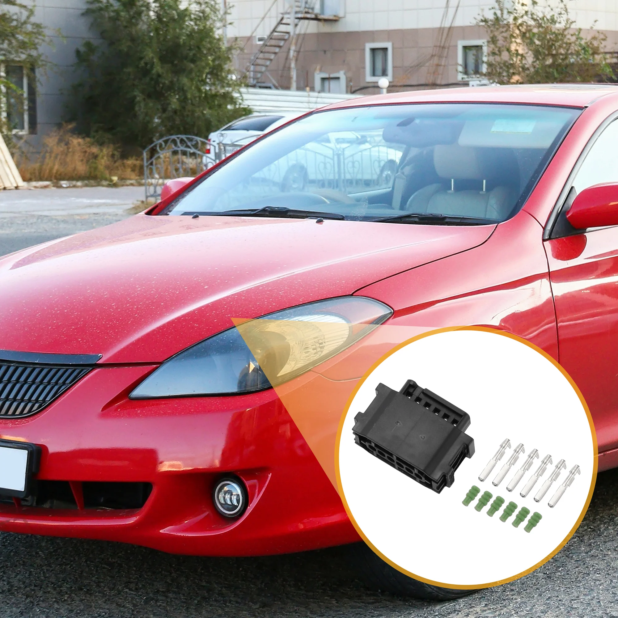 6 Pin Blind Spot Sensor Connector Plug Car Female Wire Terminal Connector for Mercedes-Benz Plastic Tin-Plated Copper Black - 1 Set - Image 4