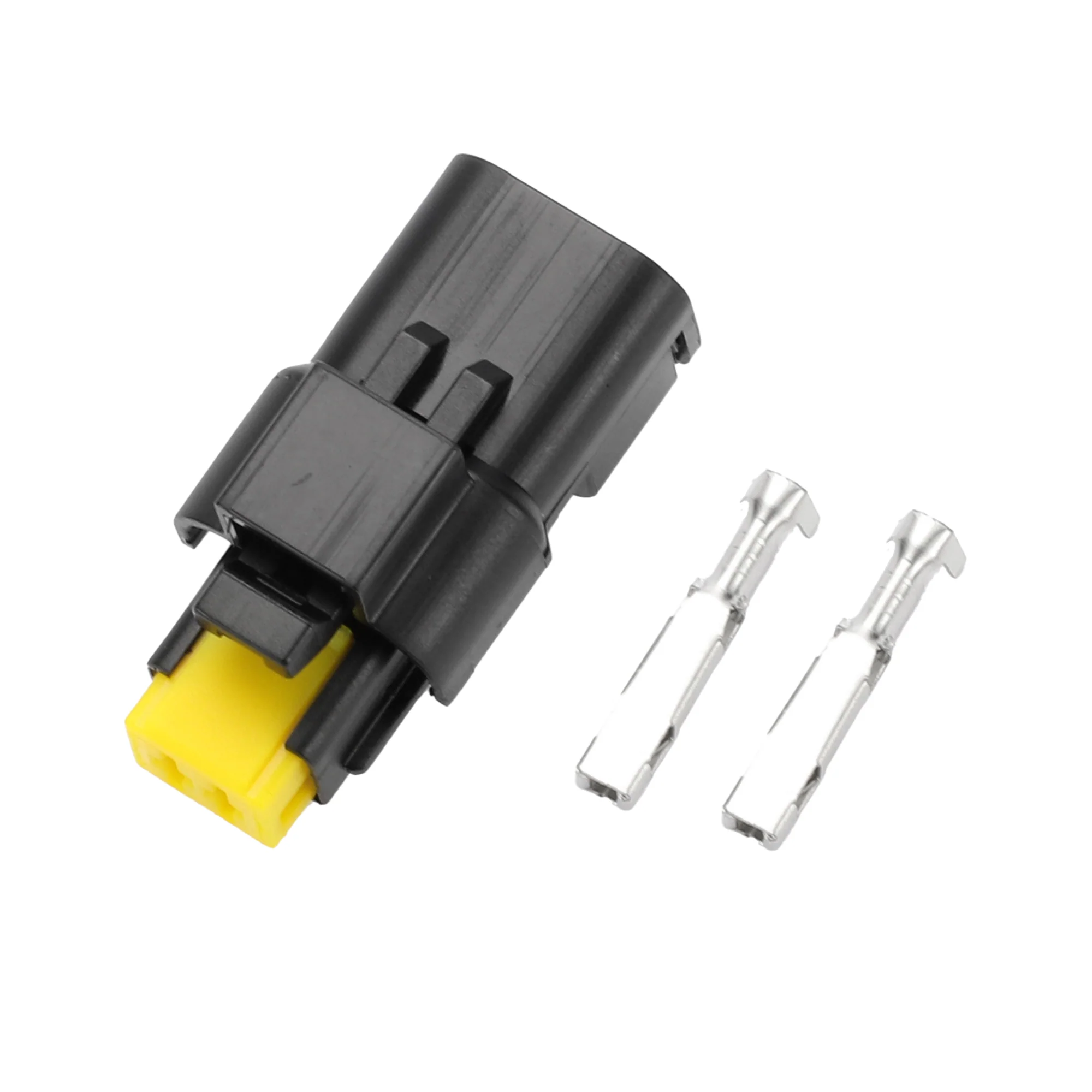 Headlight Gearbox Connector Plug for Citroen / Inner Female Wire Terminal Connector / Waterproof Plastic Tin-Plated Copper 1.5mm Series / 1 Set Black 2 Pin