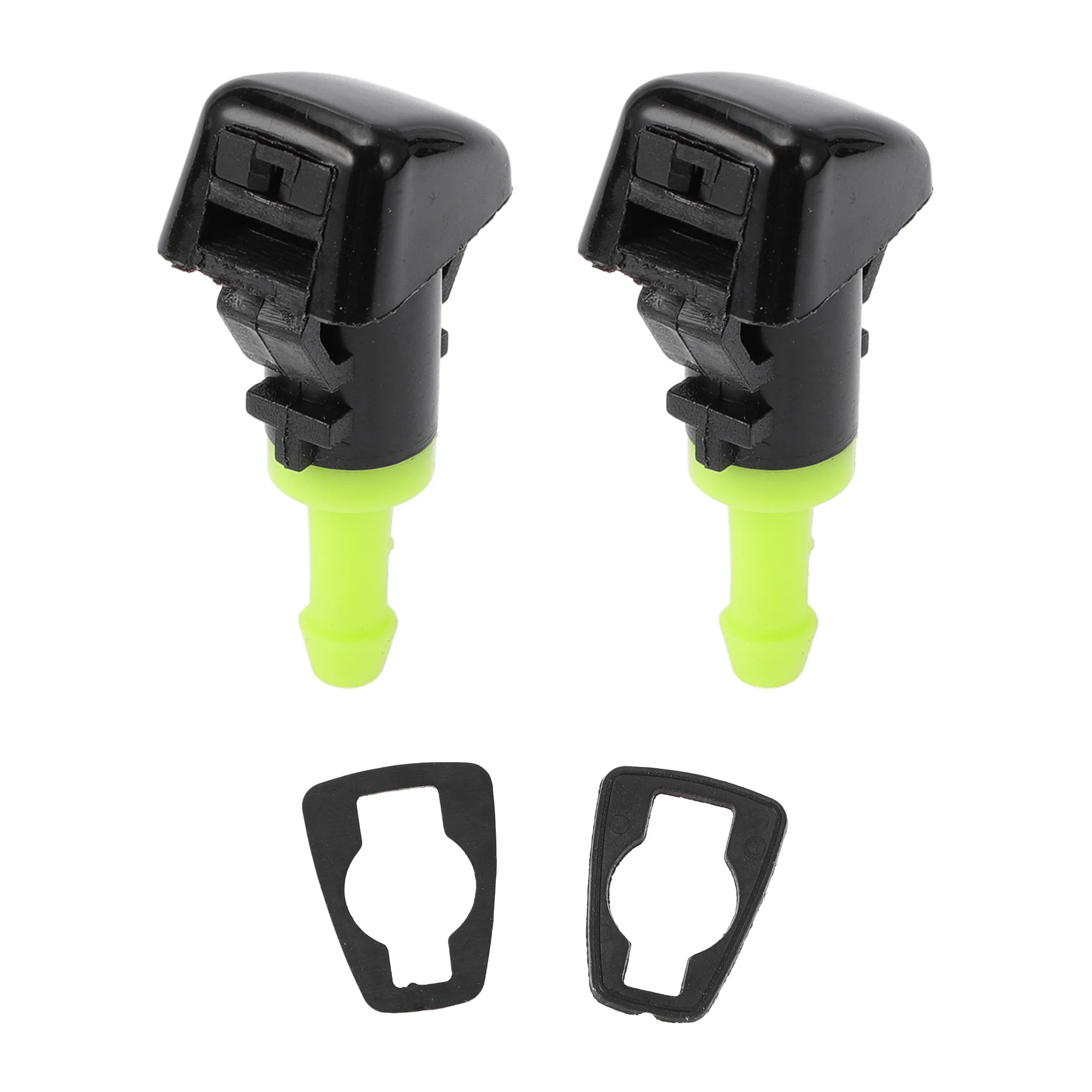 No.5303834AB/68024312AB Windshield Washer Nozzle for Jeep Patriot 2008-2013 / Front Windshield Spray Nozzles Wiper Spray Washer Jet / Durable / ABS / 2 Pcs Black Green