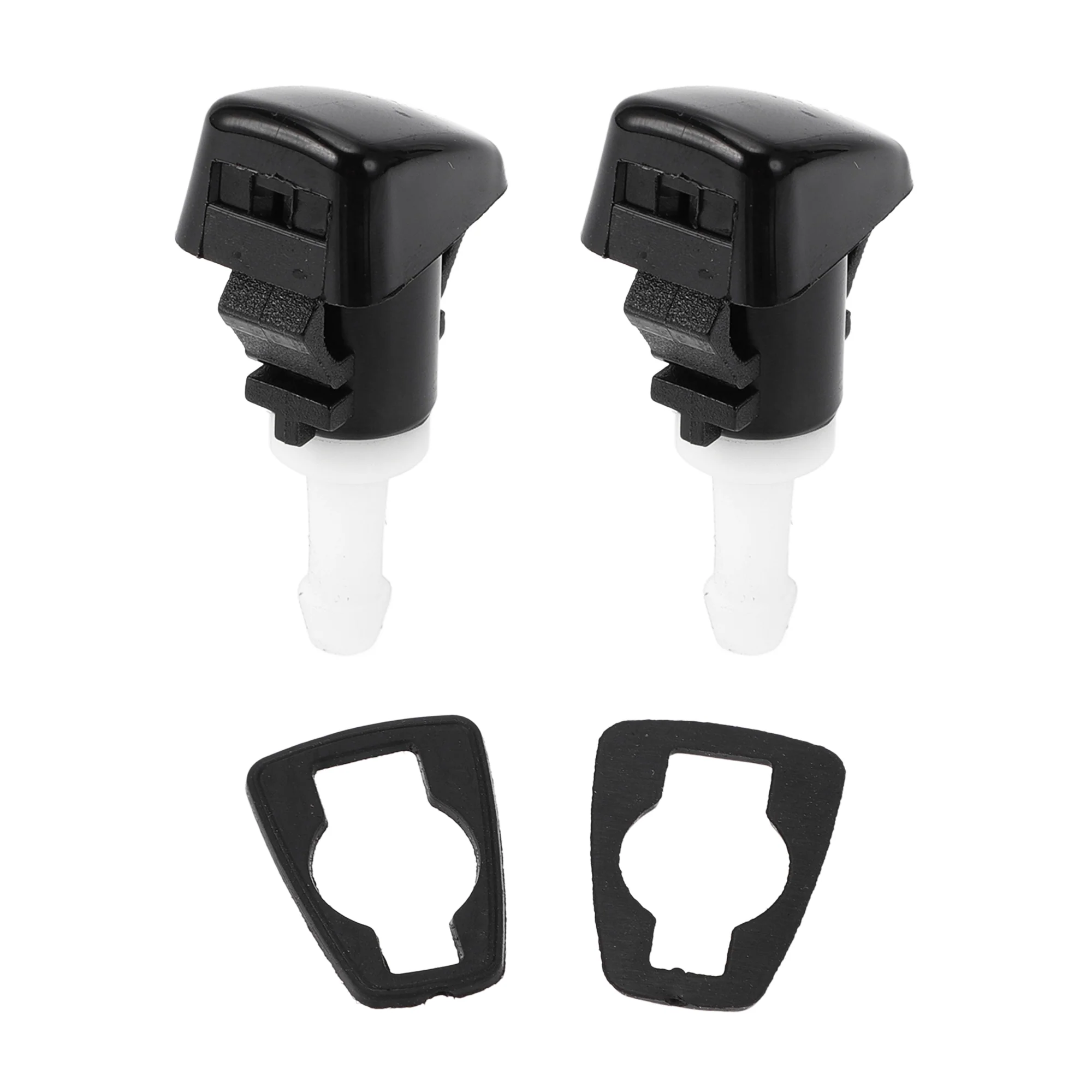 No.4805742AB/5116079AA/5303833AA Windshield Washer Nozzle for Dodge Durango 2004-2009 / Front Windshield Spray Nozzles Wiper Spray Washer Jet / Durable / ABS / 2 Pcs Black White
