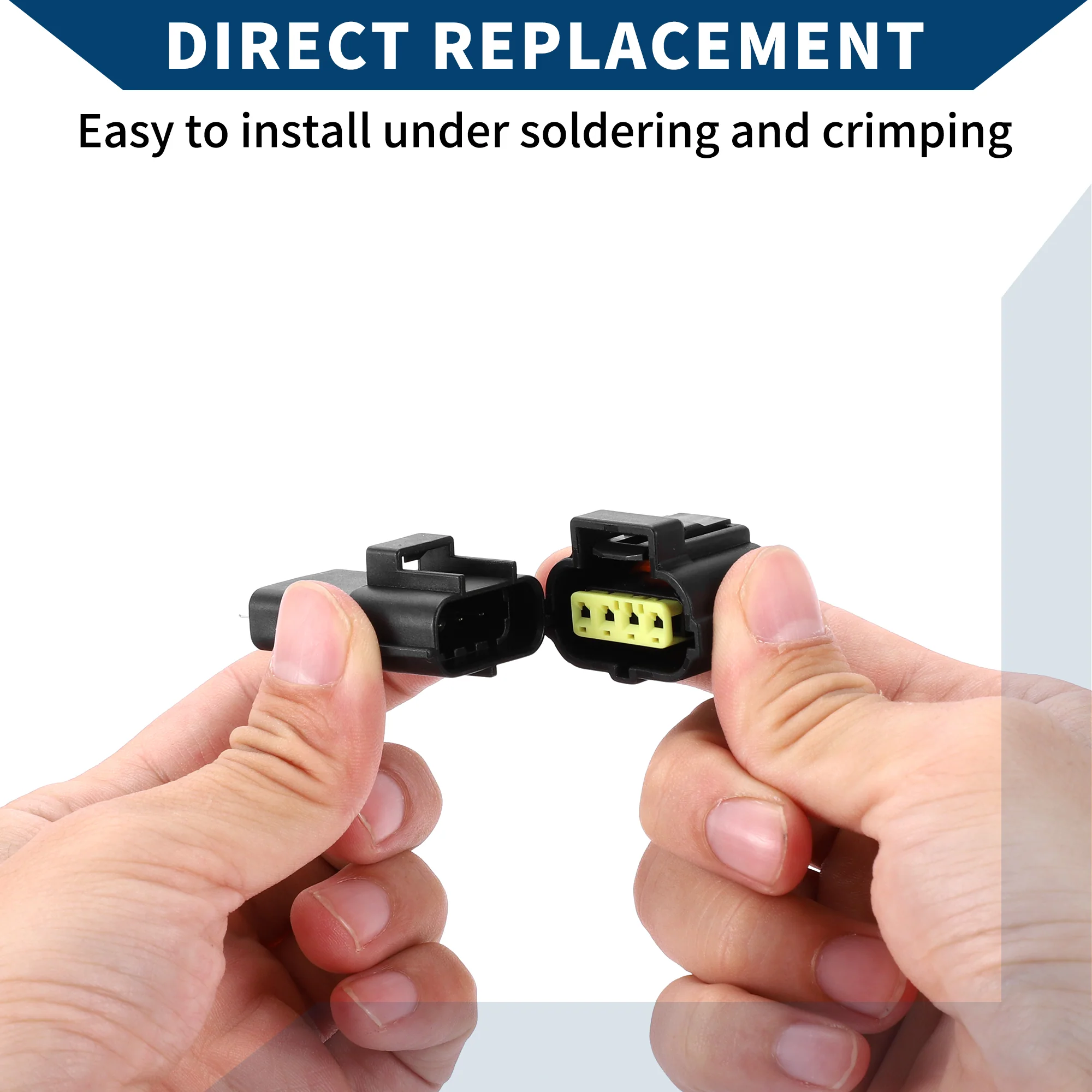 TPS Throttle Position Sensor Connector Plug for Toyota Crown Camry / Inner Male Female Wire Terminal Connector / Waterproof Plastic 1.8mm Series / 1 Set Black 4 Pin - Image 5