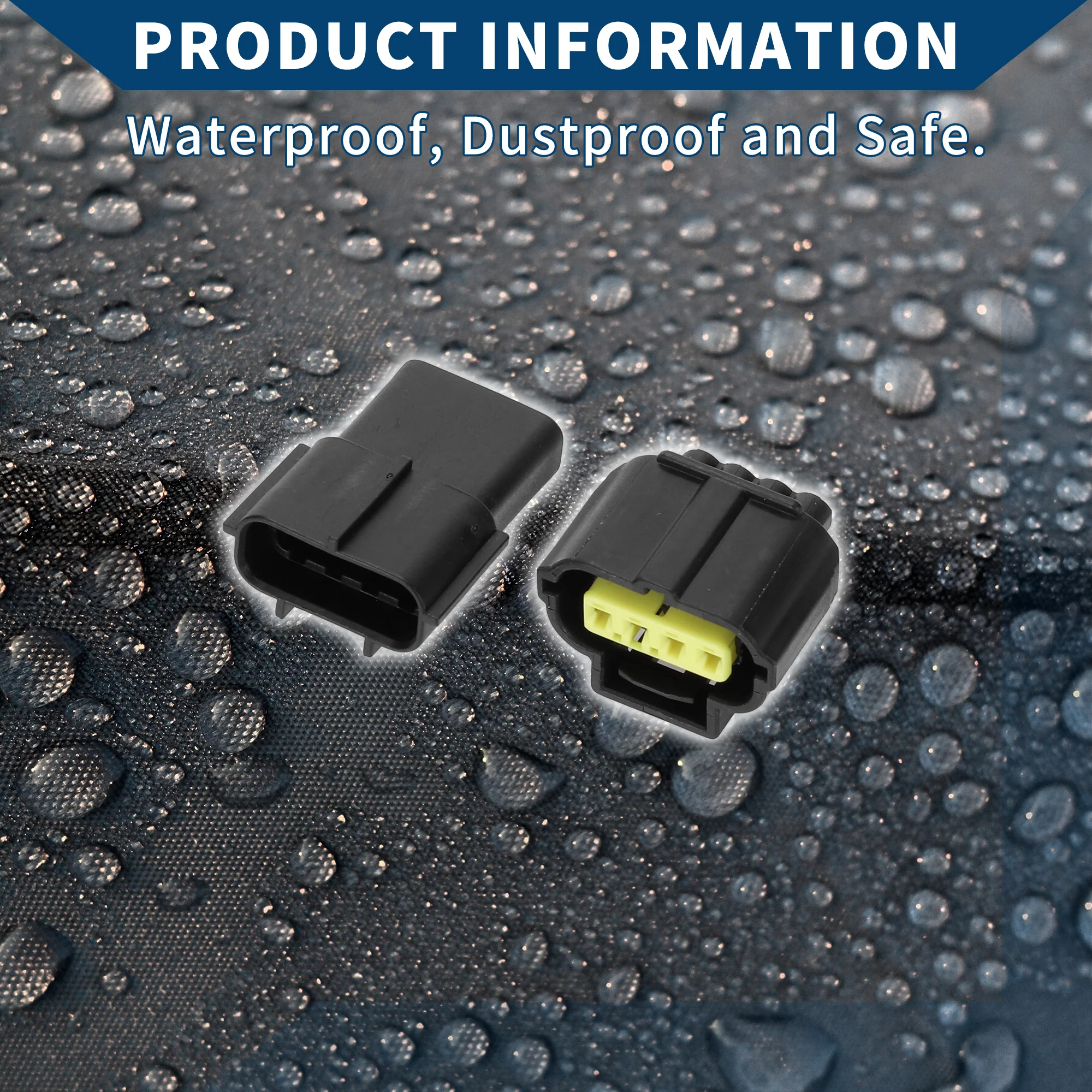 TPS Throttle Position Sensor Connector Plug for Toyota Crown Camry / Inner Male Female Wire Terminal Connector / Waterproof Plastic 1.8mm Series / 1 Set Black 4 Pin - Image 7