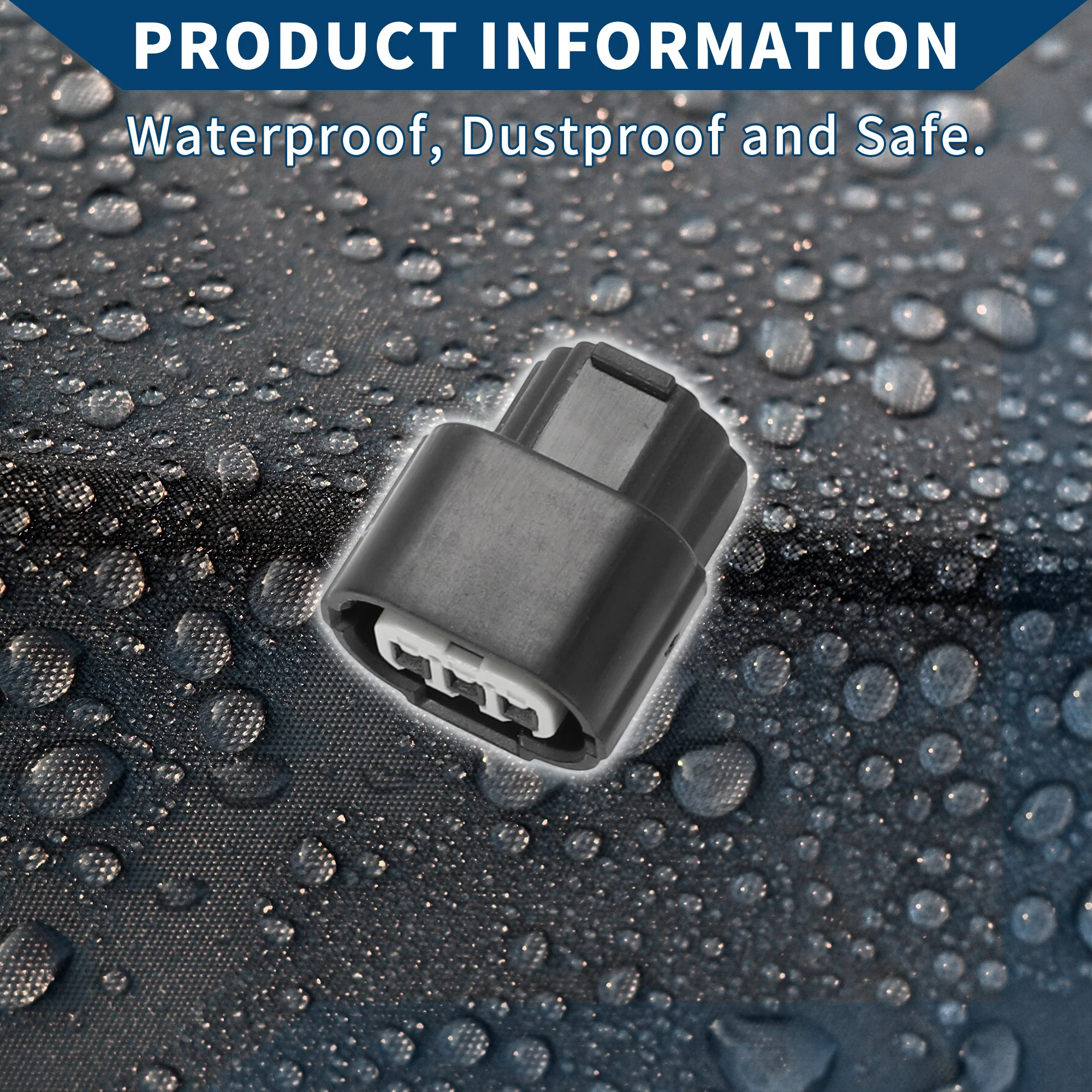 High Voltage Small Lamp Connector Plug for Honda Civic / Inner Female Wire Terminal Connector / Waterproof Plastic 1.2mm Series / 1 Set Black 3 Pin - Image 7