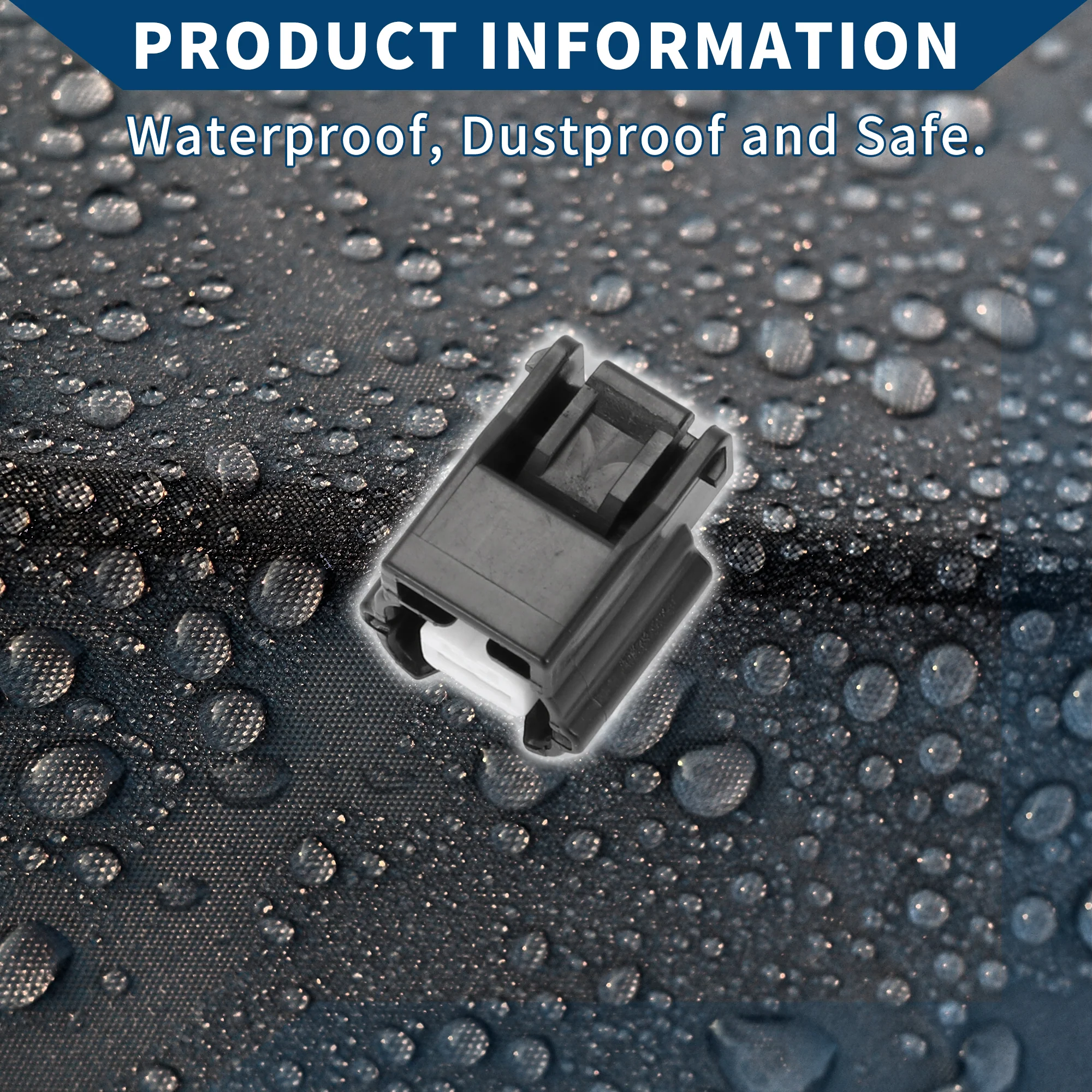 Headlight ABS Sensor Connector Plug for Honda / Inner Female Wire Terminal Connector / Waterproof Plastic 0.6mm Series / 1 Set Black 2 Pin - Image 7