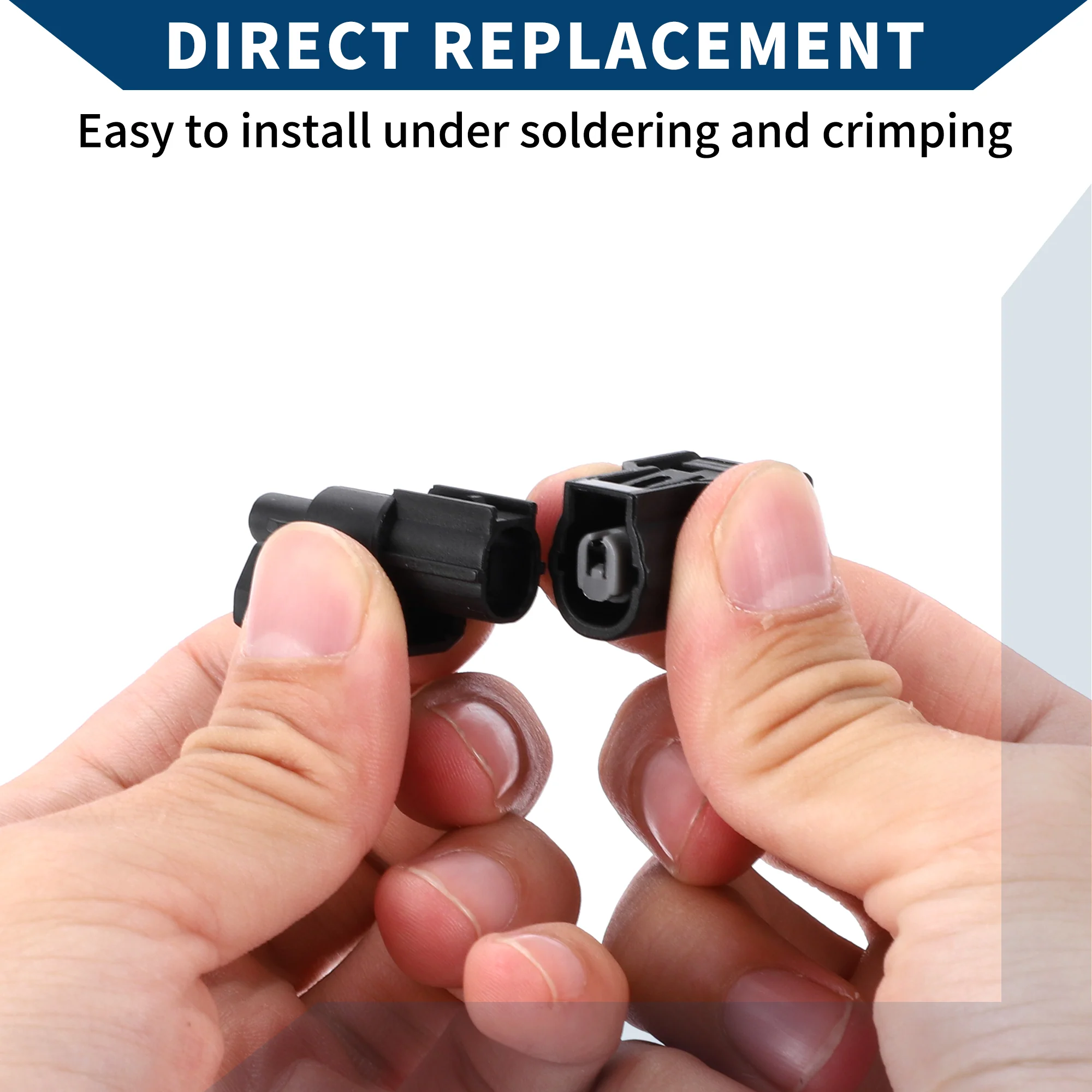 No.388105A2A01 Air Pump Generator Connector Plug for Honda Fit / Inner Male Female Wire Terminal Connector / Waterproof Plastic 1.2mm Series / 1 Set Black 1 Pin - Image 5