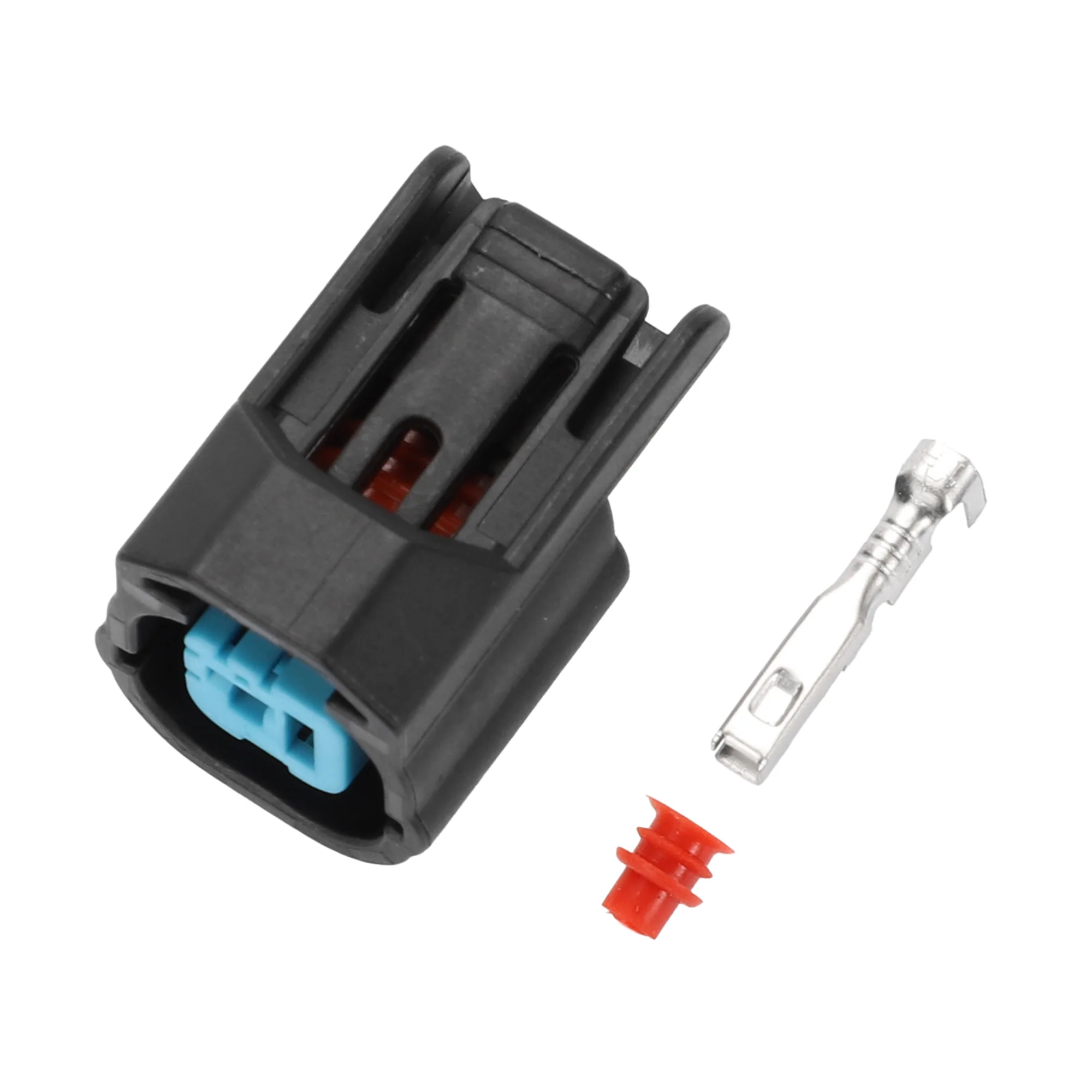 Horn Detonation Sensor Connector Plug for Honda Fit Odyssey CRV Civic / Inner Female Wire Terminal Connector / Waterproof Plastic 2mm Series / 1 Set Black 1 Pin