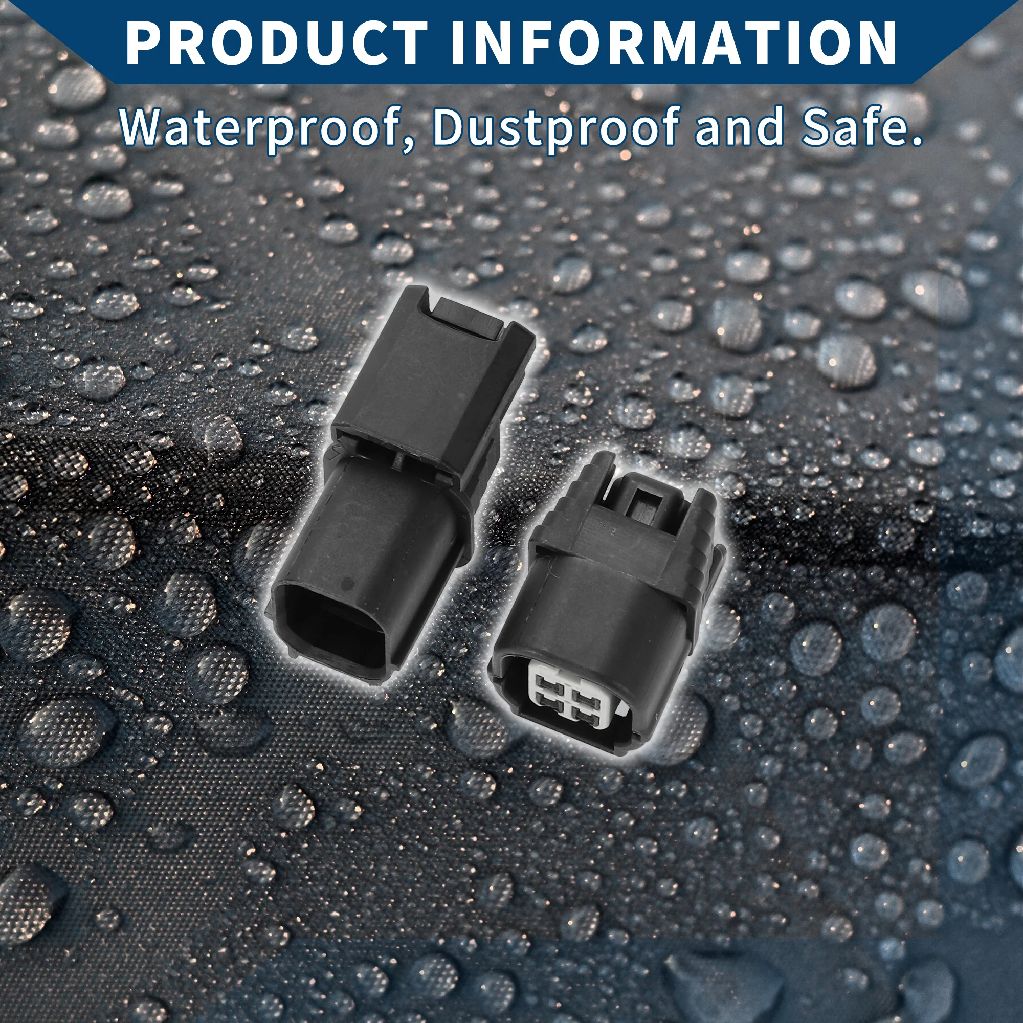 Oxygen Sensor Connector Plug for Honda FK2 FK8 / Inner Male Female Wire Terminal Connector / Waterproof Plastic 1mm Series / 1 Set Black 4 Pin - Image 7