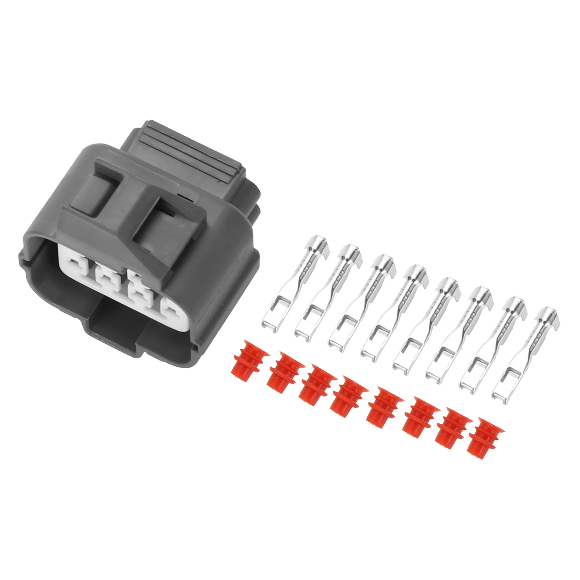 OBD1 Distributor Connector Plug for Honda / Inner Female Wire Terminal Connector / Waterproof Plastic 2mm Series / 1 Set Gray 8 Pin